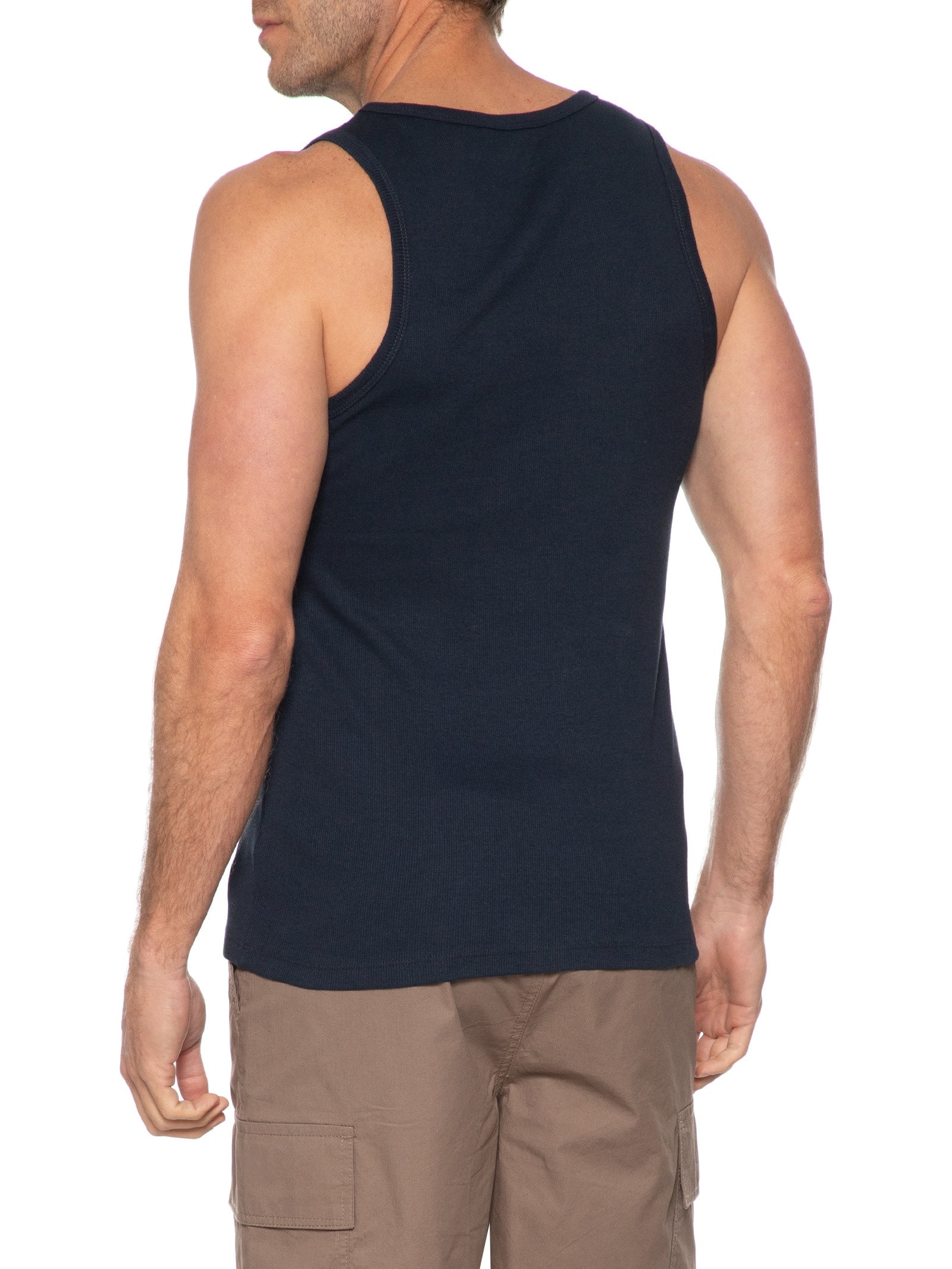 Regata Masculina Ribana Logo Monograma Azul Calvin Klein Jeans