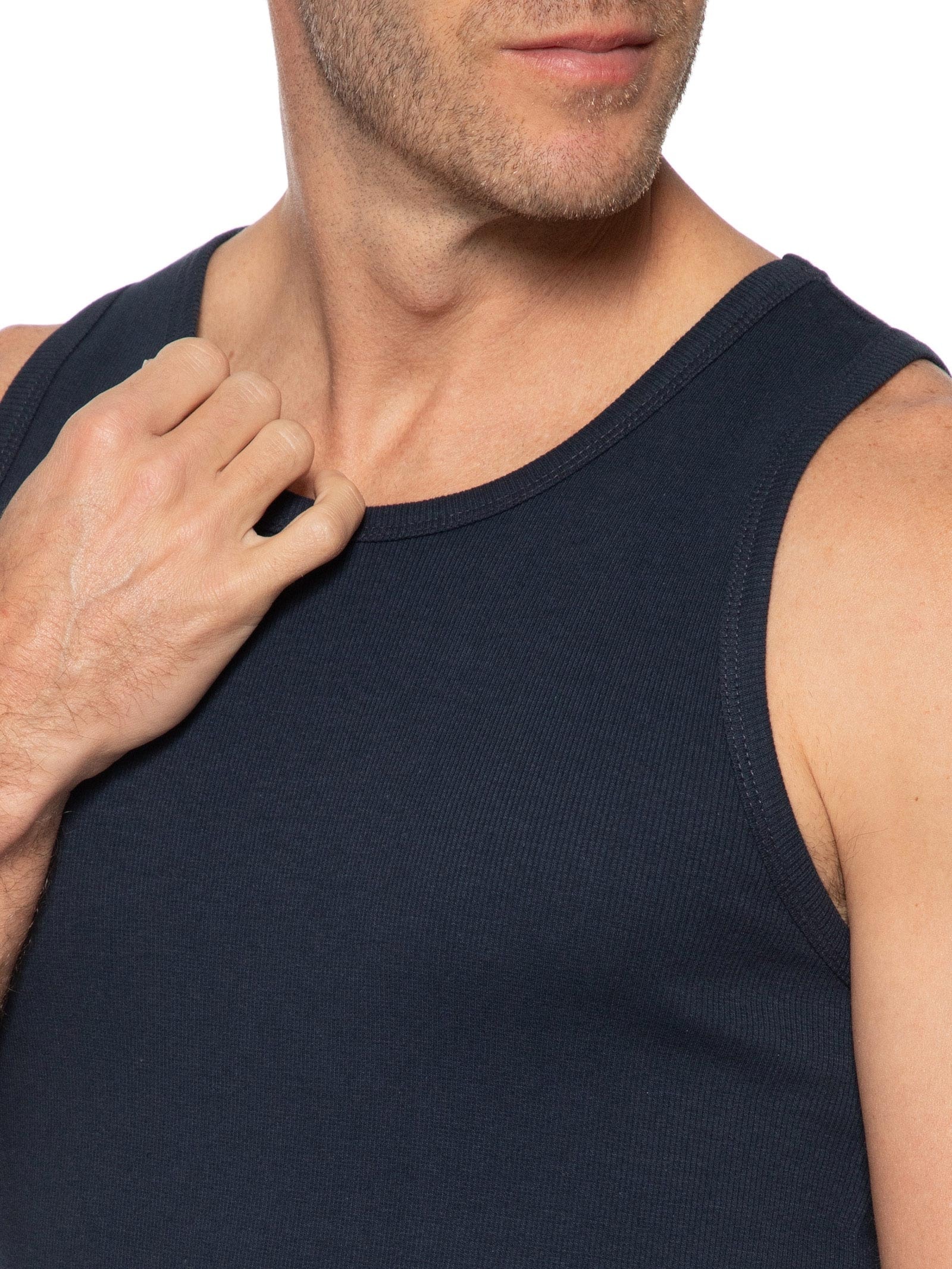 Regata Masculina Ribana Logo Monograma Azul Calvin Klein Jeans