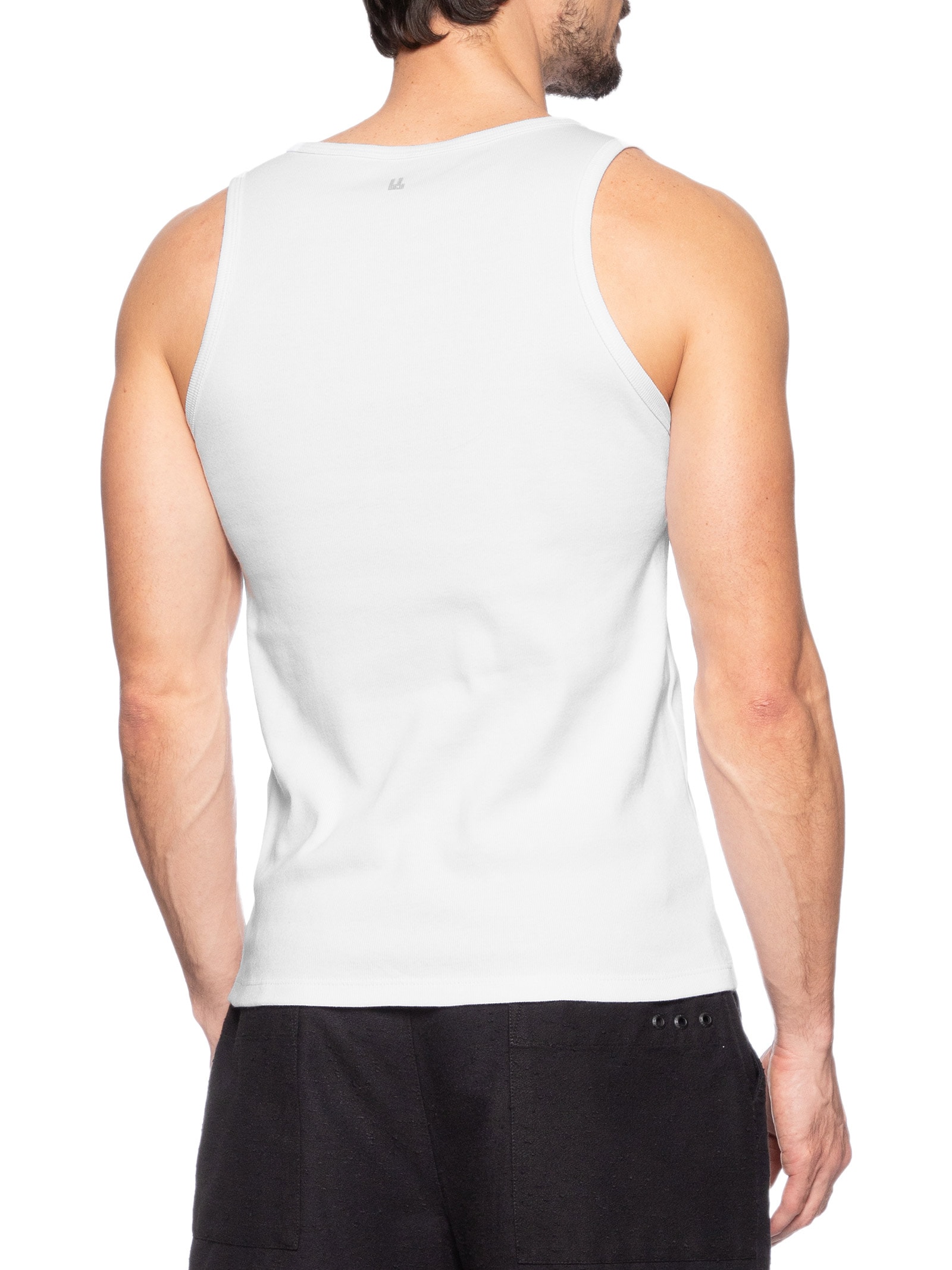Regata Masculina Ribana Slim Branco Foxton