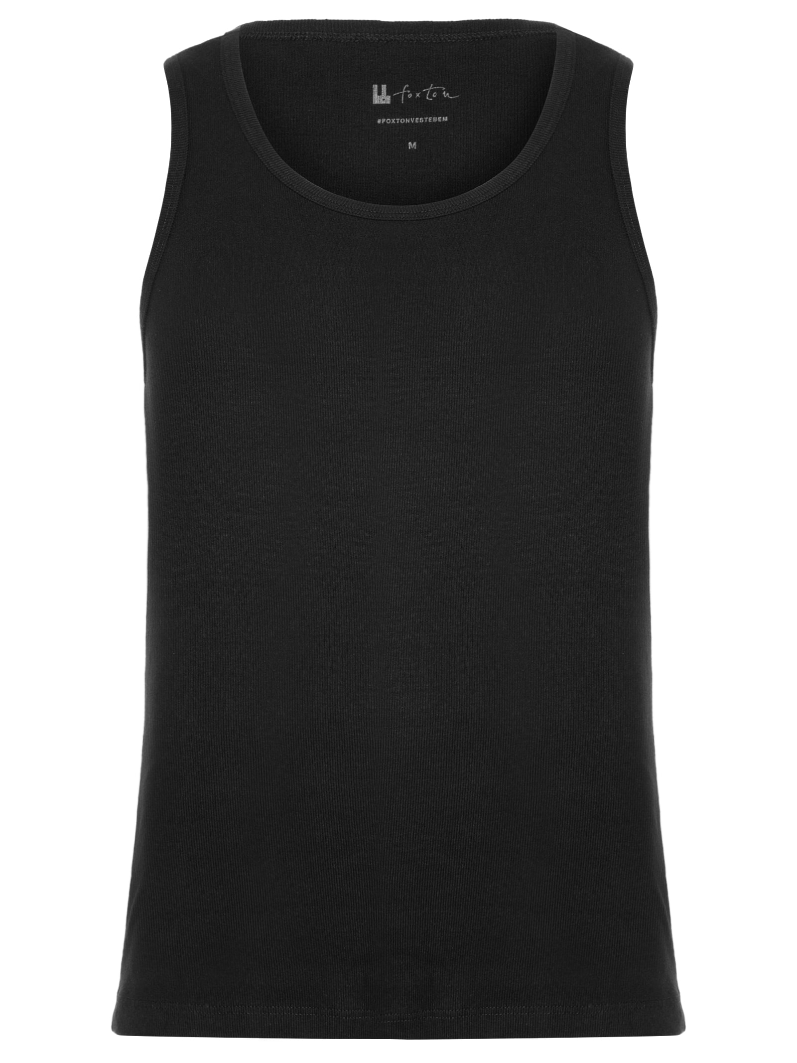 Regata Masculina Ribana Slim Preto Foxton