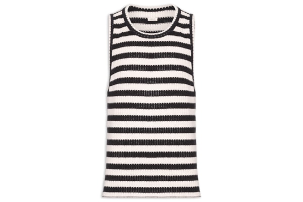 Regata Masculina Stripes Knit - Branco