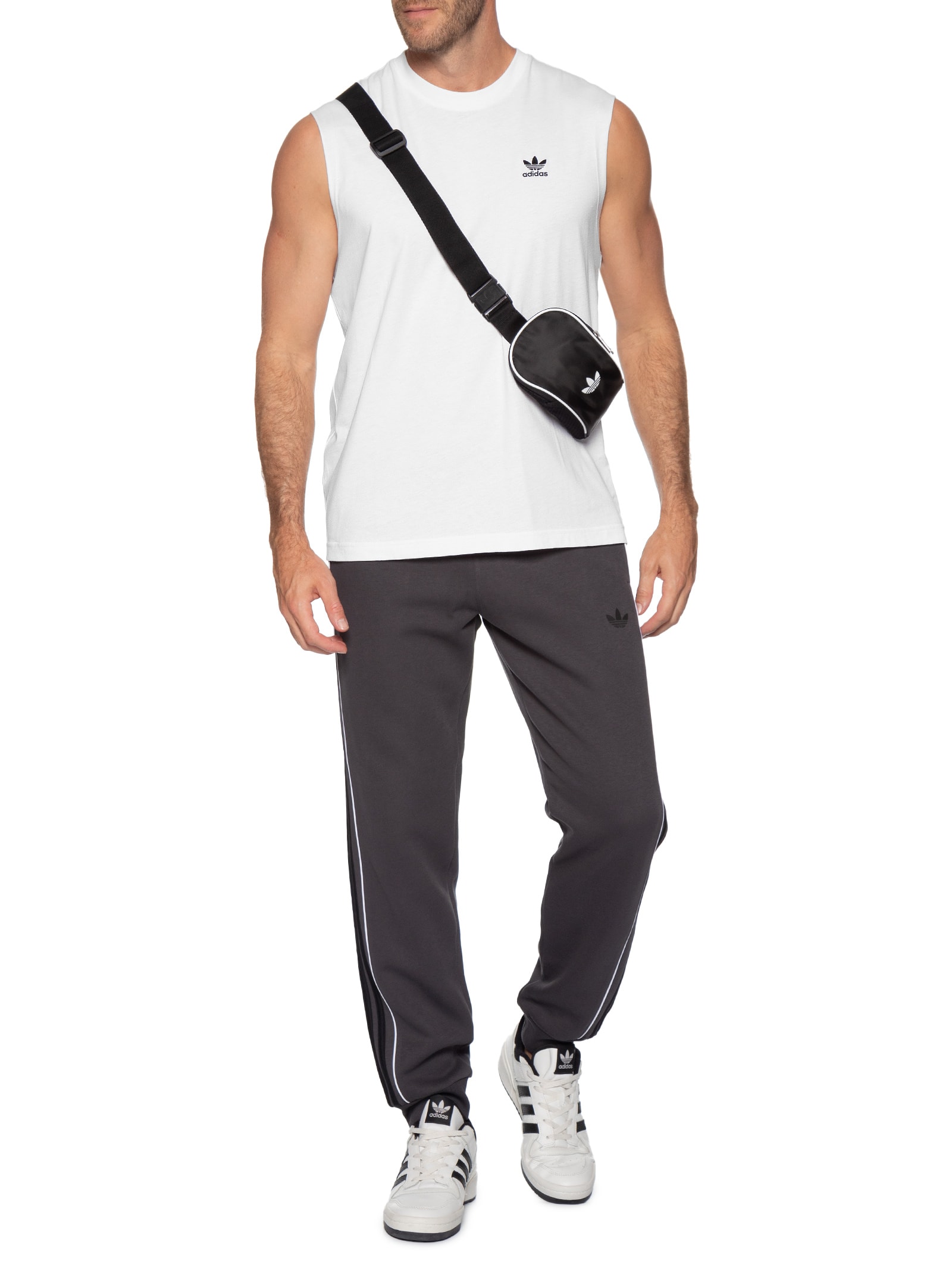 Regata Masculina Trefoil Essentials Branco Adidas Originals