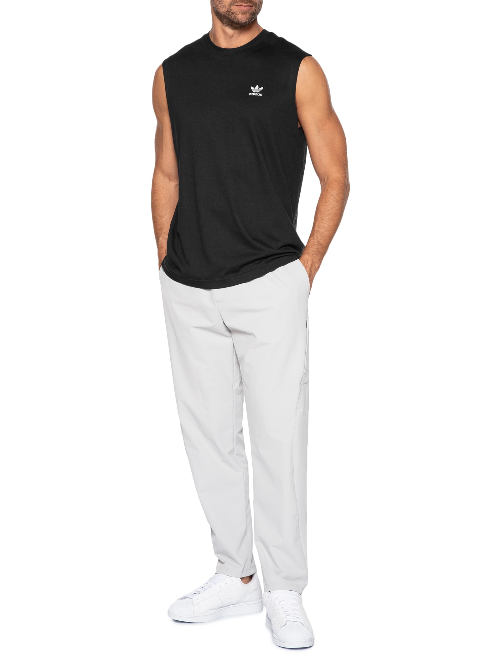 Regata Masculina Trefoil Essentials Preto Adidas Originals