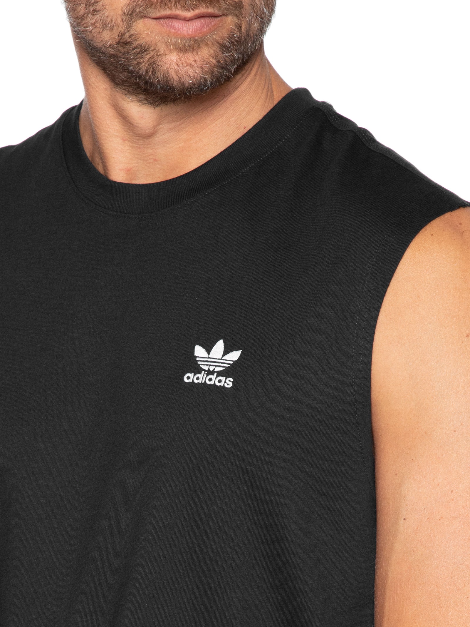 Regata Masculina Trefoil Essentials Preto Adidas Originals