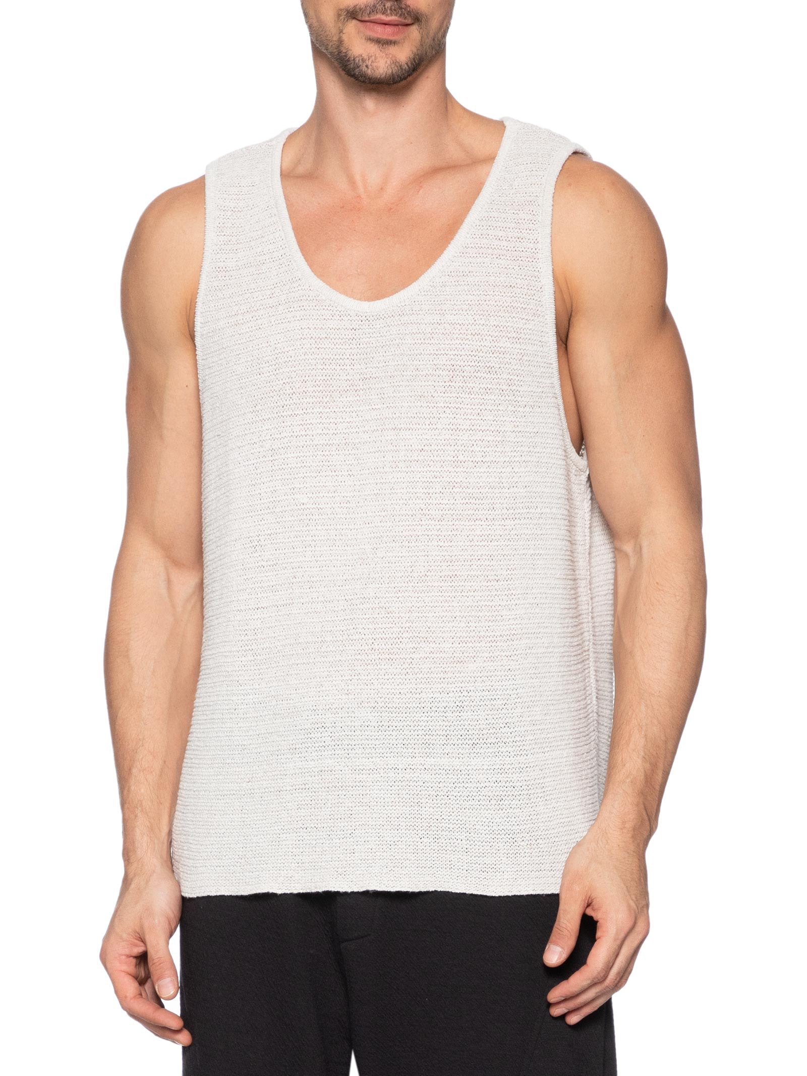 Regata Masculina Tricot Juta Bege Osklen