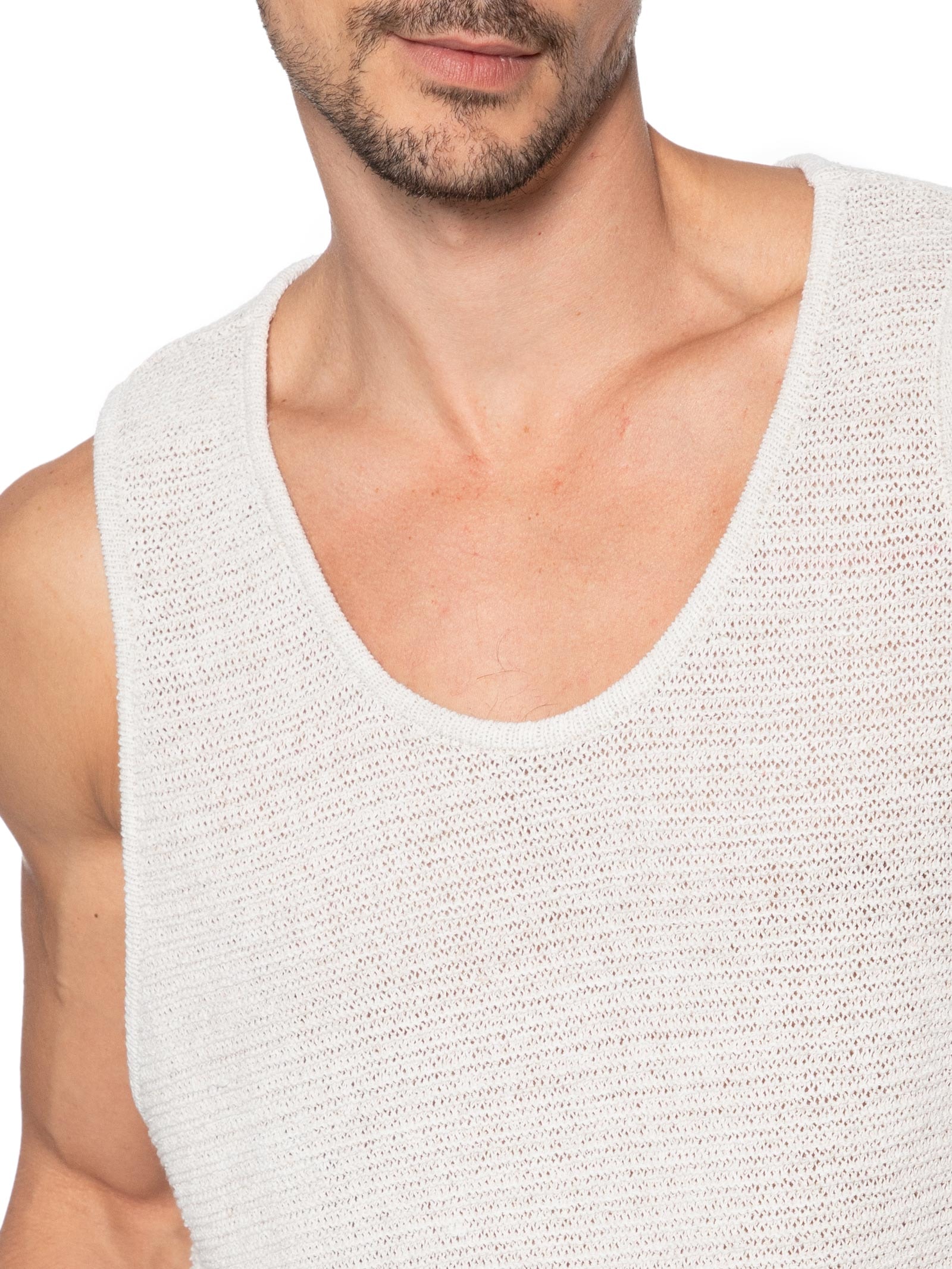 Regata Masculina Tricot Juta Bege Osklen