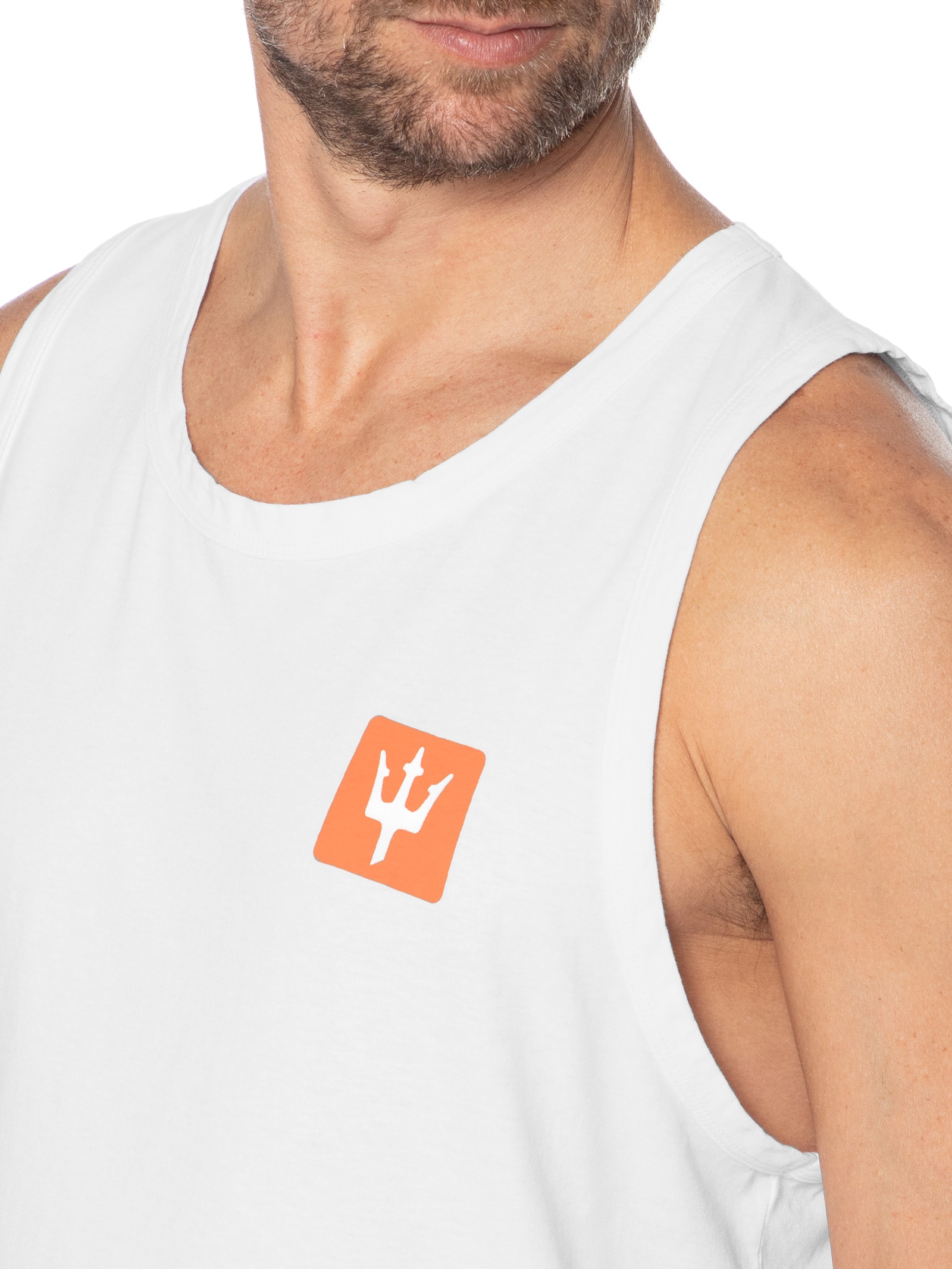 Regata Masculina Tridente Box Branco Osklen