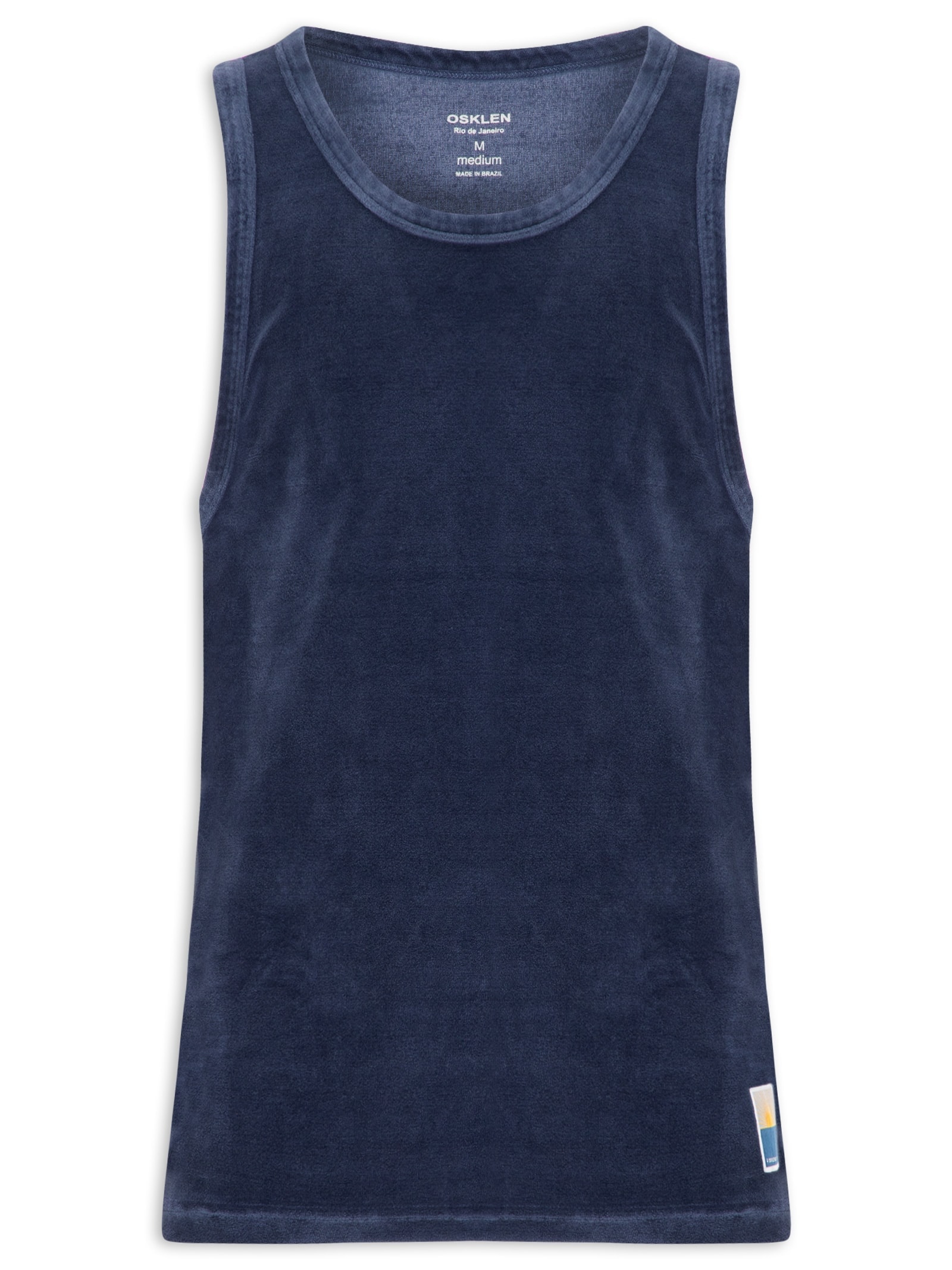 Regata Masculina Velvet Marmorizado Dyed Azul Osklen