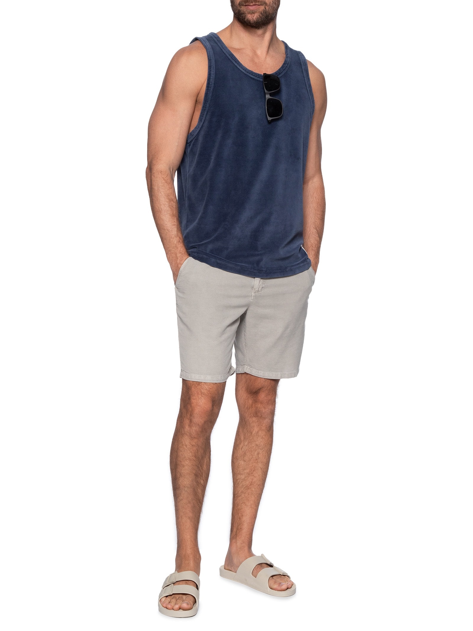 Regata Masculina Velvet Marmorizado Dyed Azul Osklen