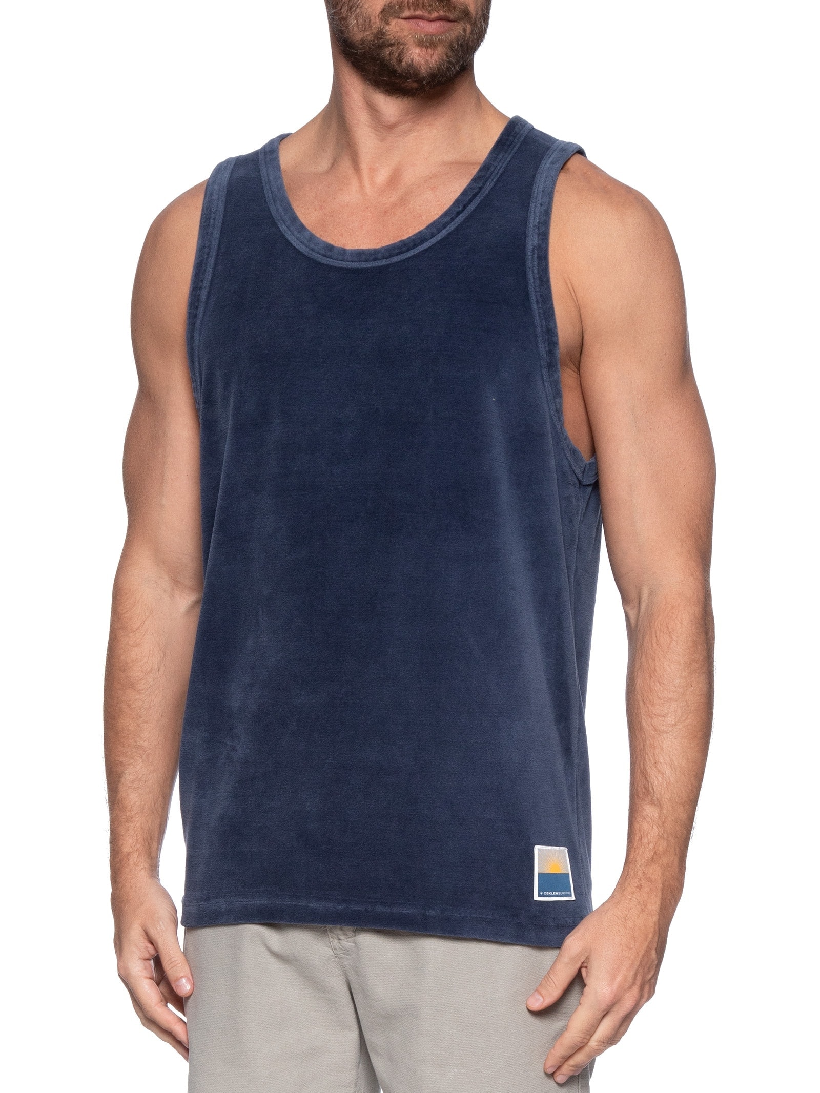 Regata Masculina Velvet Marmorizado Dyed Azul Osklen