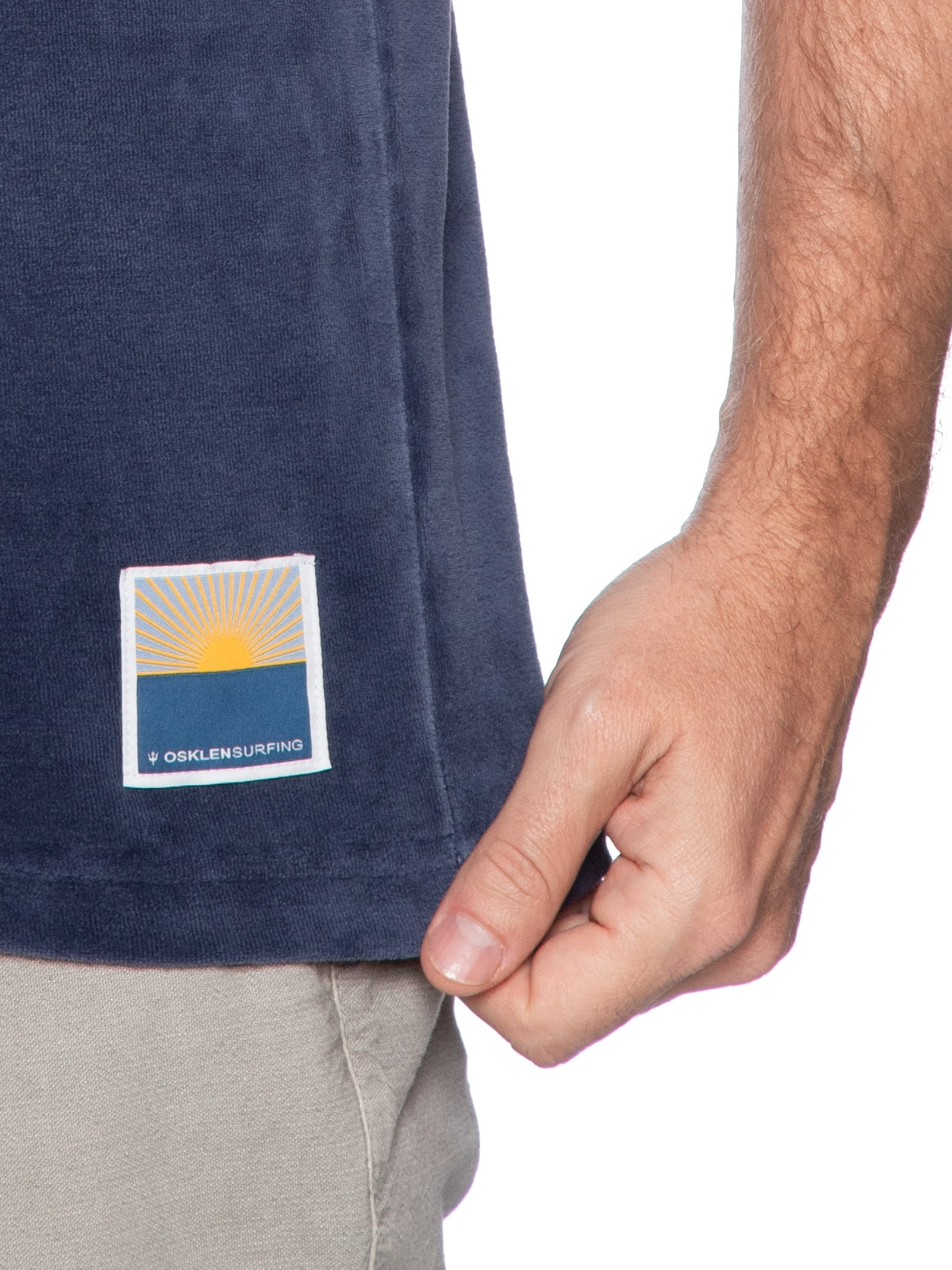 Regata Masculina Velvet Marmorizado Dyed Azul Osklen