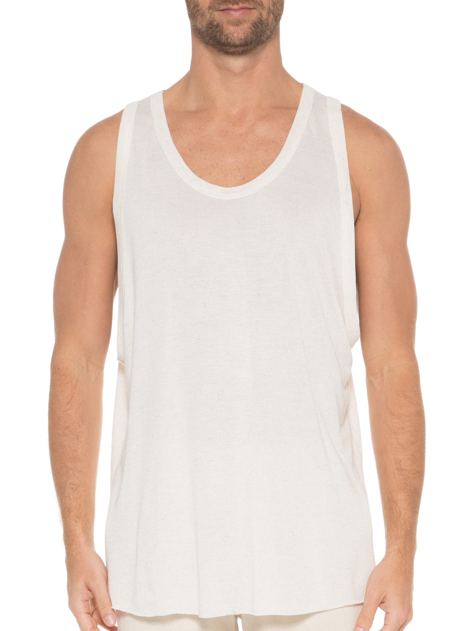 Regata Masculina Visual Linen Cut Bege Osklen