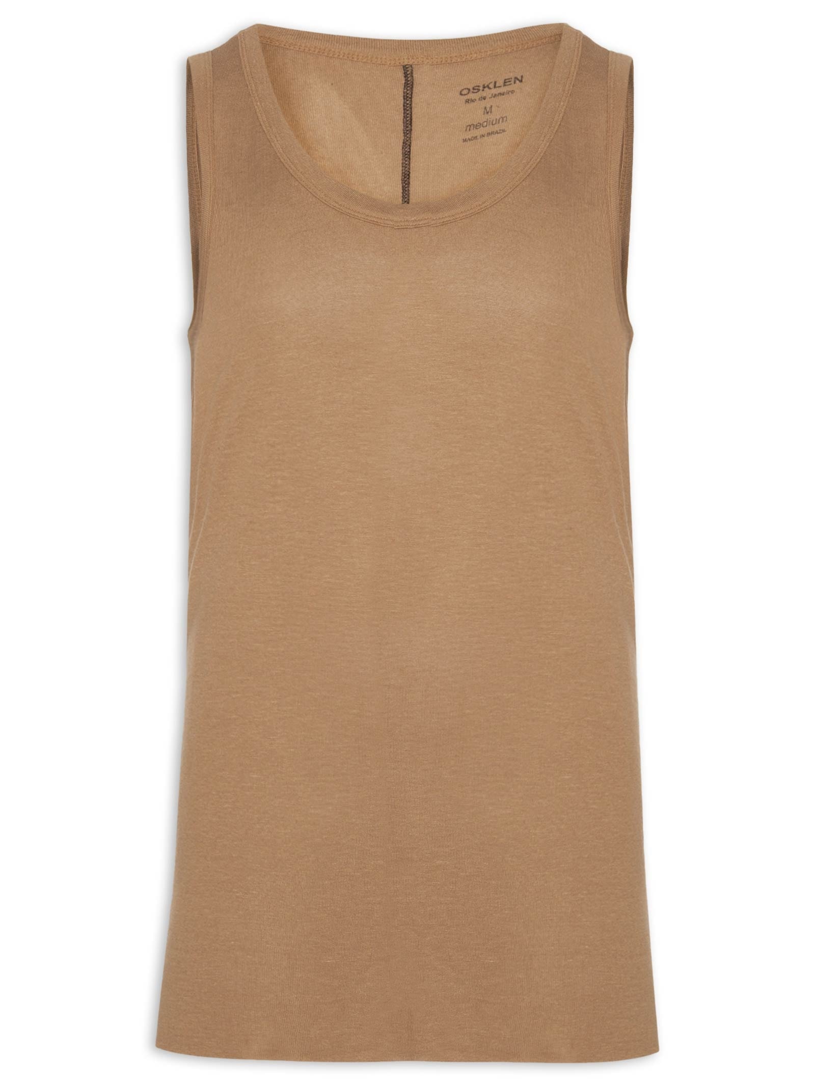 Regata Masculina Visual Linen Cut Marrom Osklen