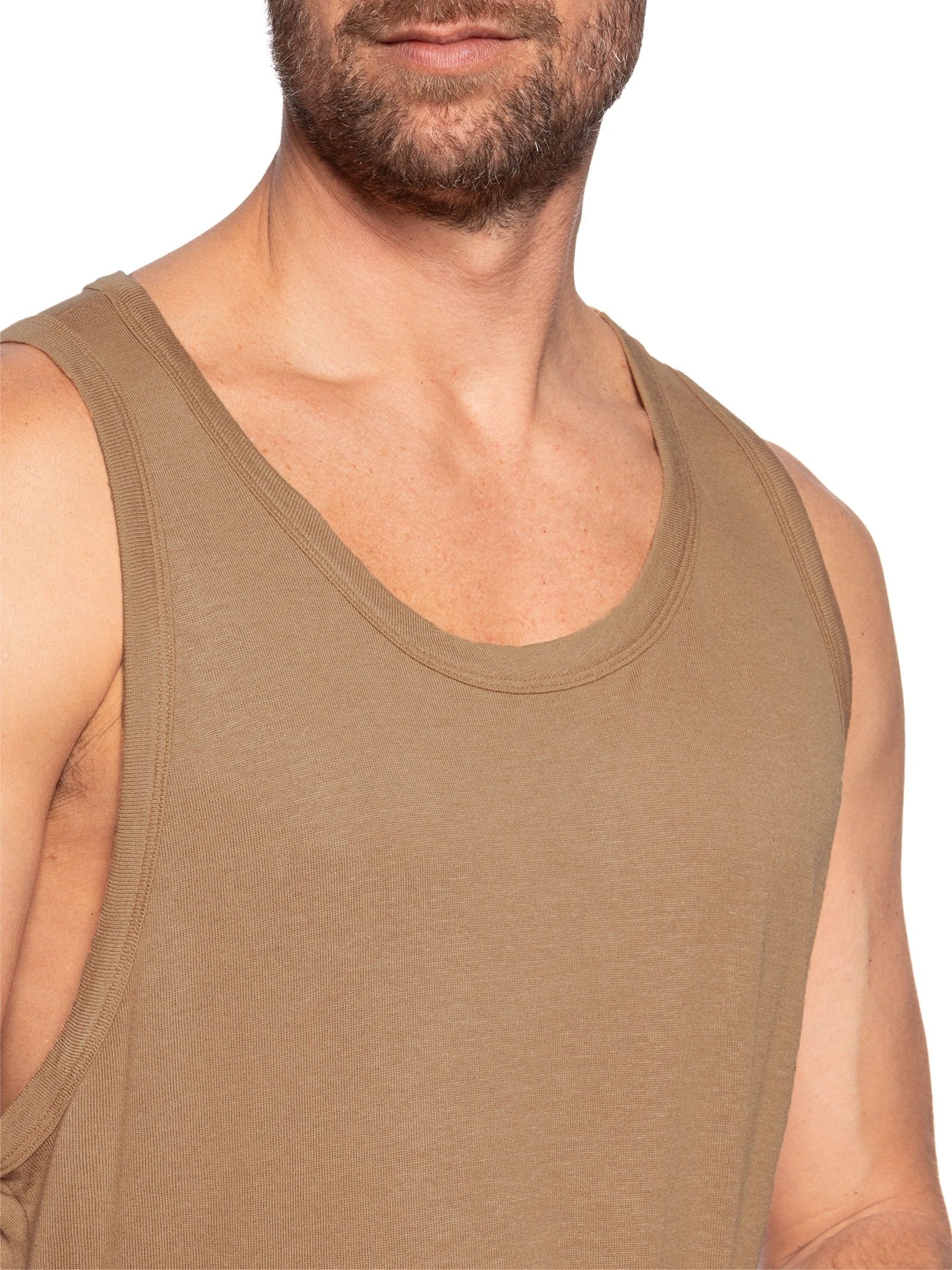 Regata Masculina Visual Linen Cut Marrom Osklen