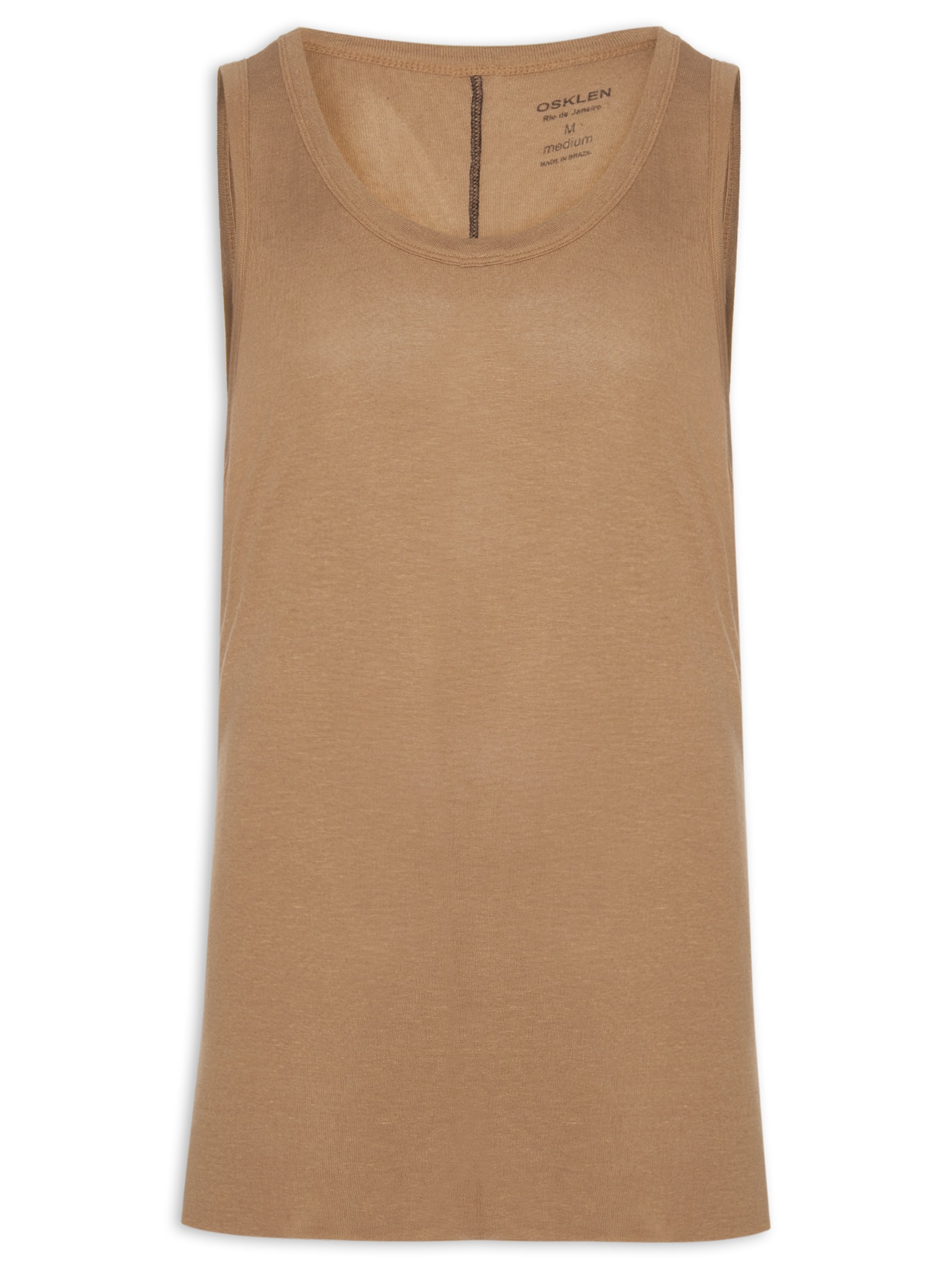 Regata Masculina Visual Linen Cut Marrom Osklen
