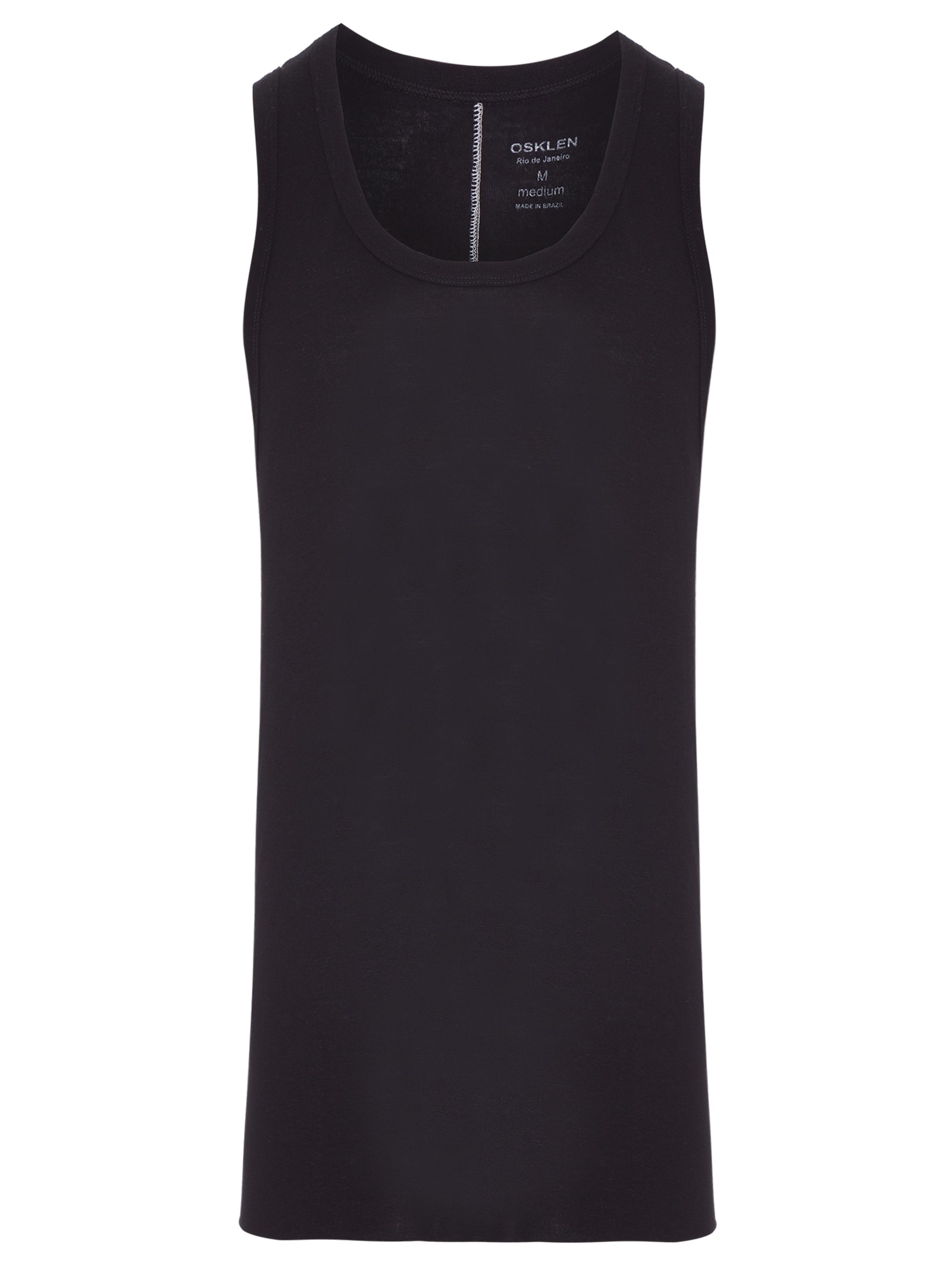 Regata Masculina Visual Linen Cut Preto Osklen