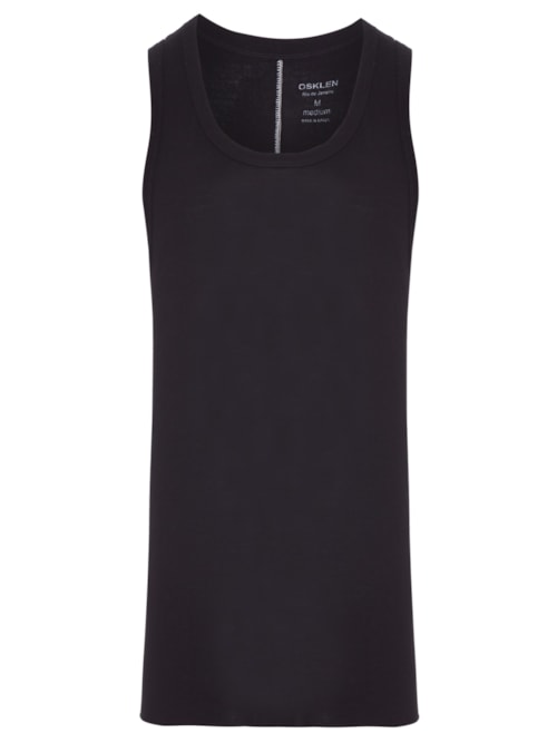 Regata Masculina Visual Linen Cut - Preto