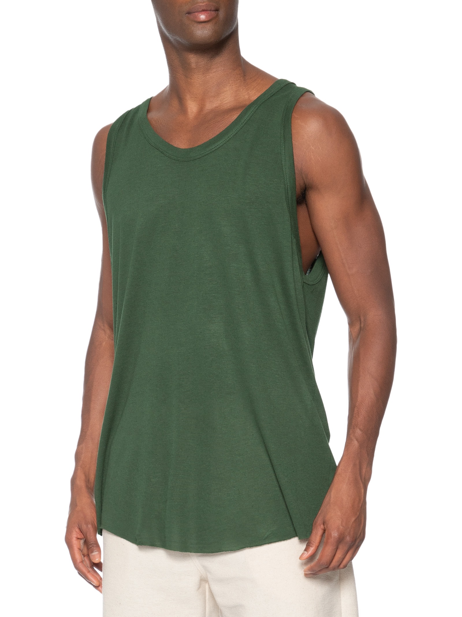 Regata Masculina Visual Linen Cut Verde Osklen