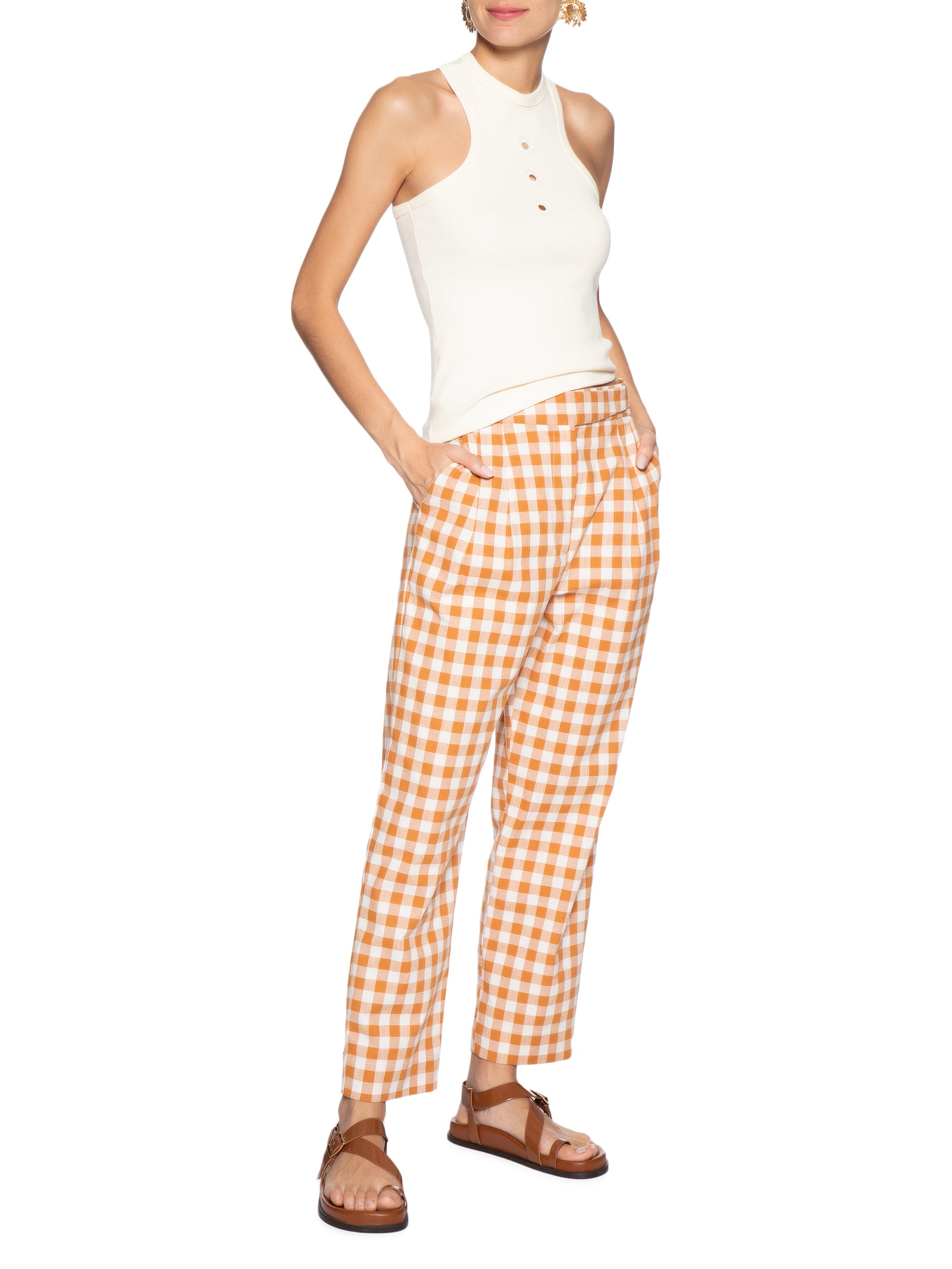 Regata Ribana Bordado Sol – Amarelo Dress To