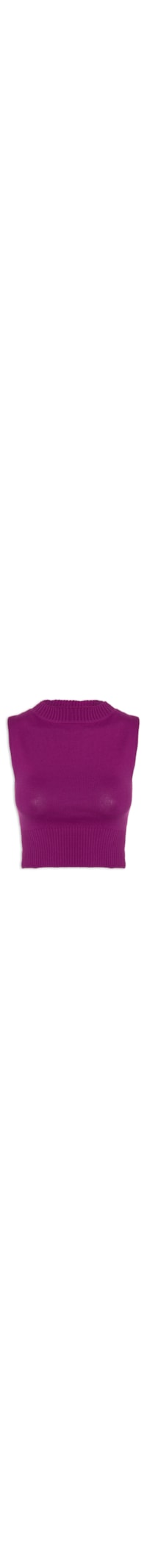 Regata Tricot Gola Canelada - Roxo