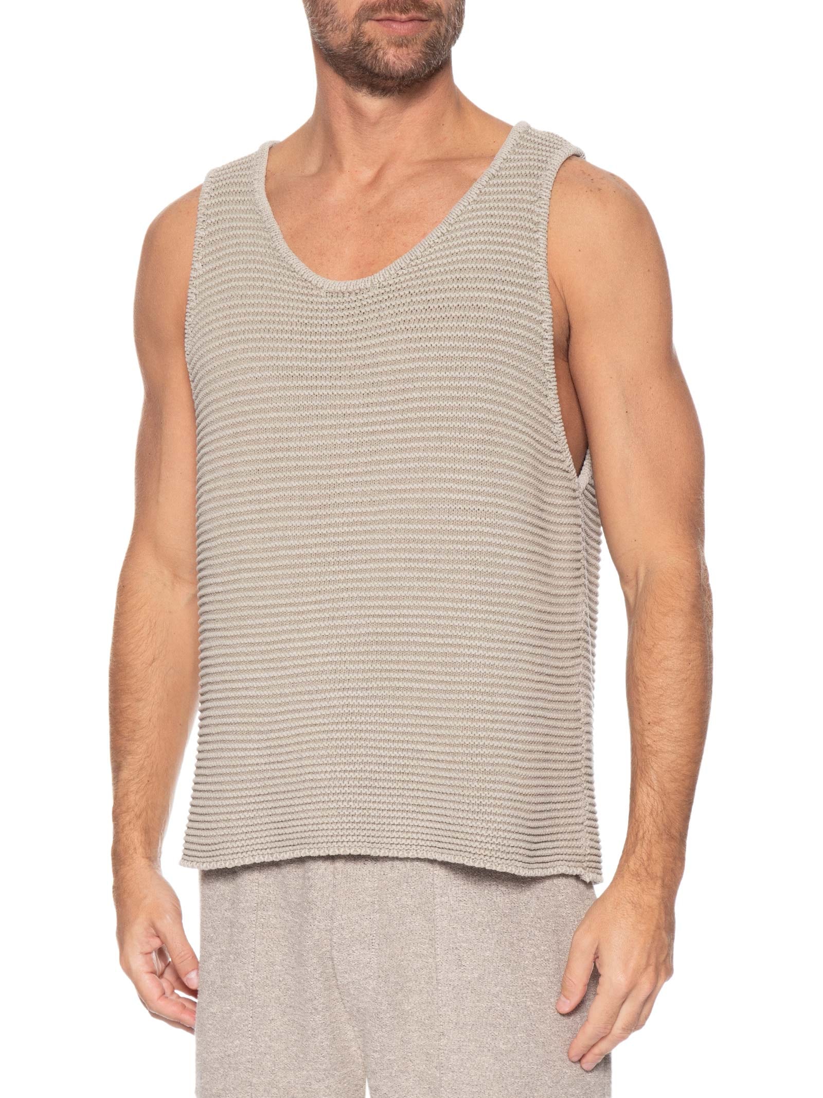 Regata Tricot Masculina Cotton Rustic Bege Osklen