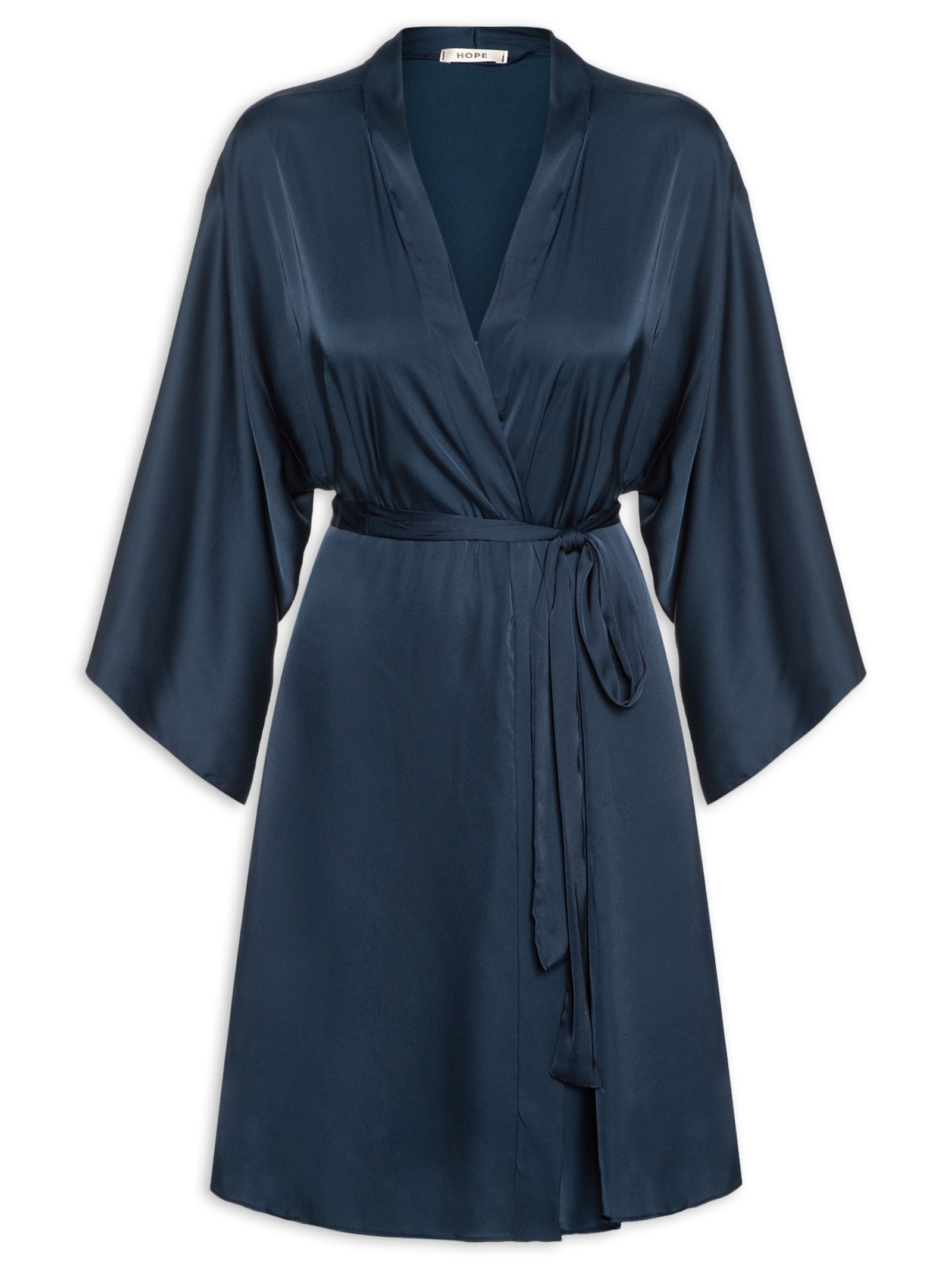 Robe Em Cetim Grace Azul Hope
