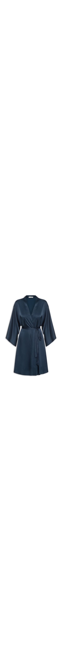 Robe Em Cetim Grace - Azul