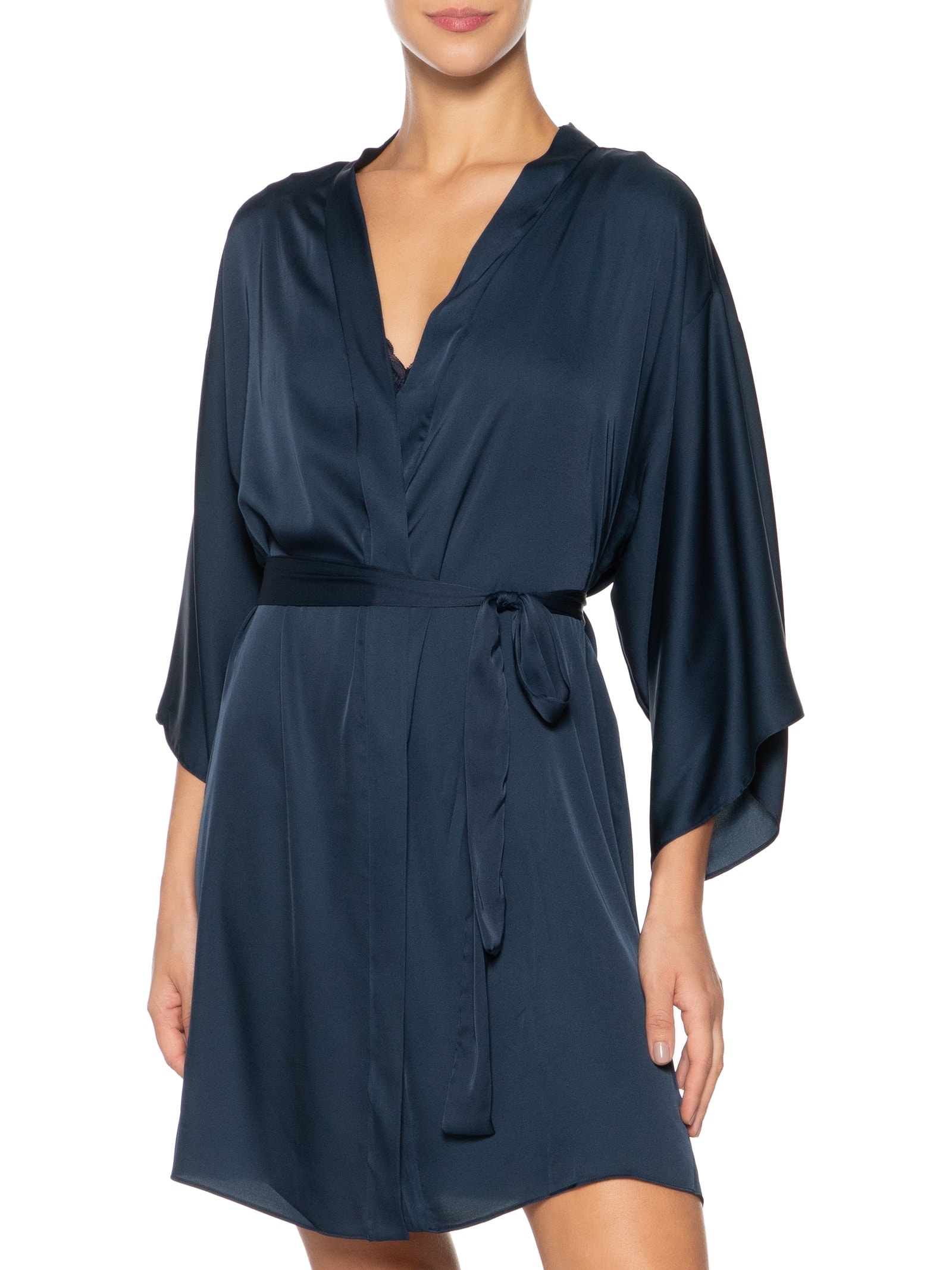 Peace Hope Robe Robe Em Cetim Grace - Azul - Hope