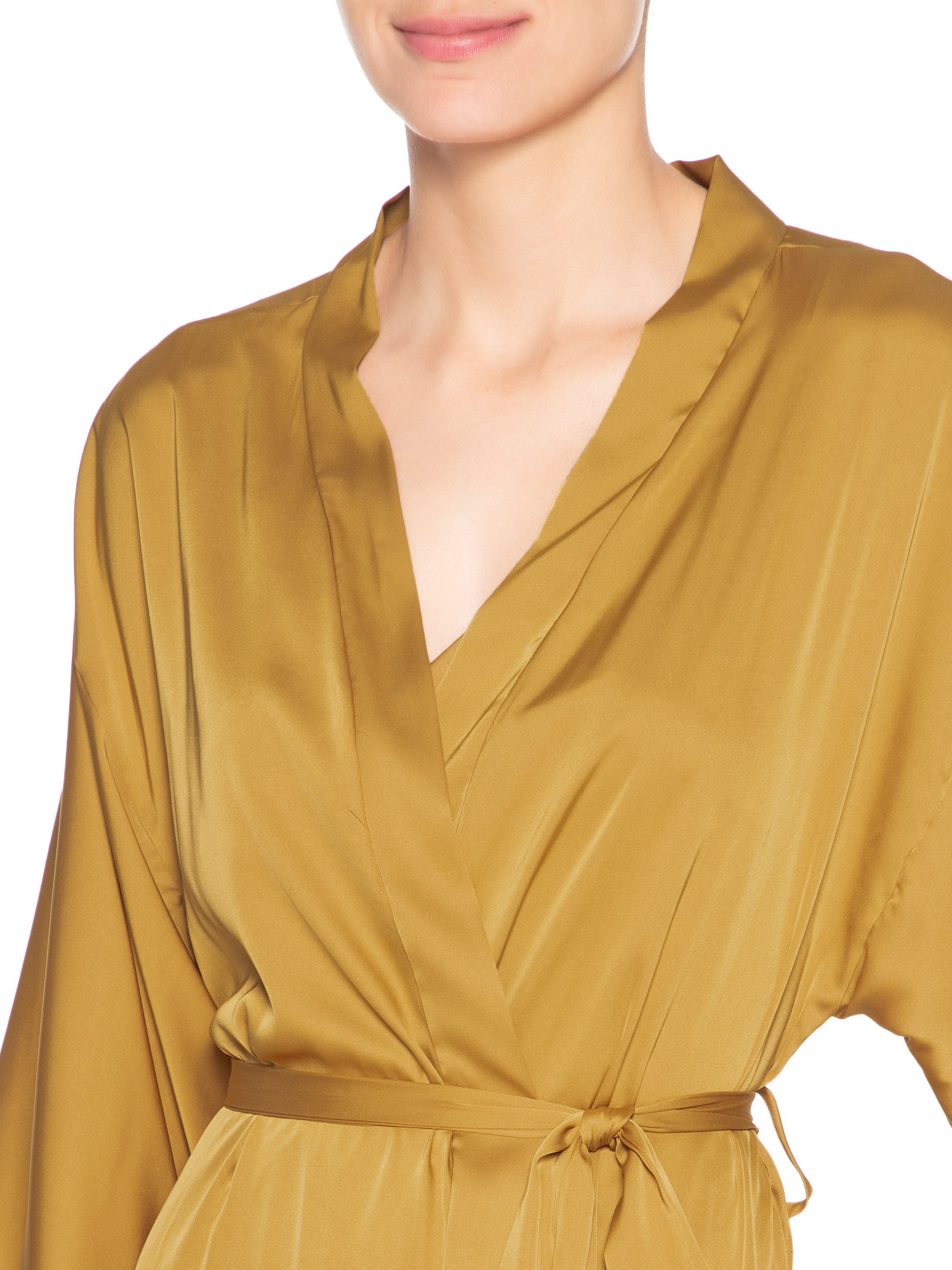 Robe Em Cetim Grace Dourado Hope