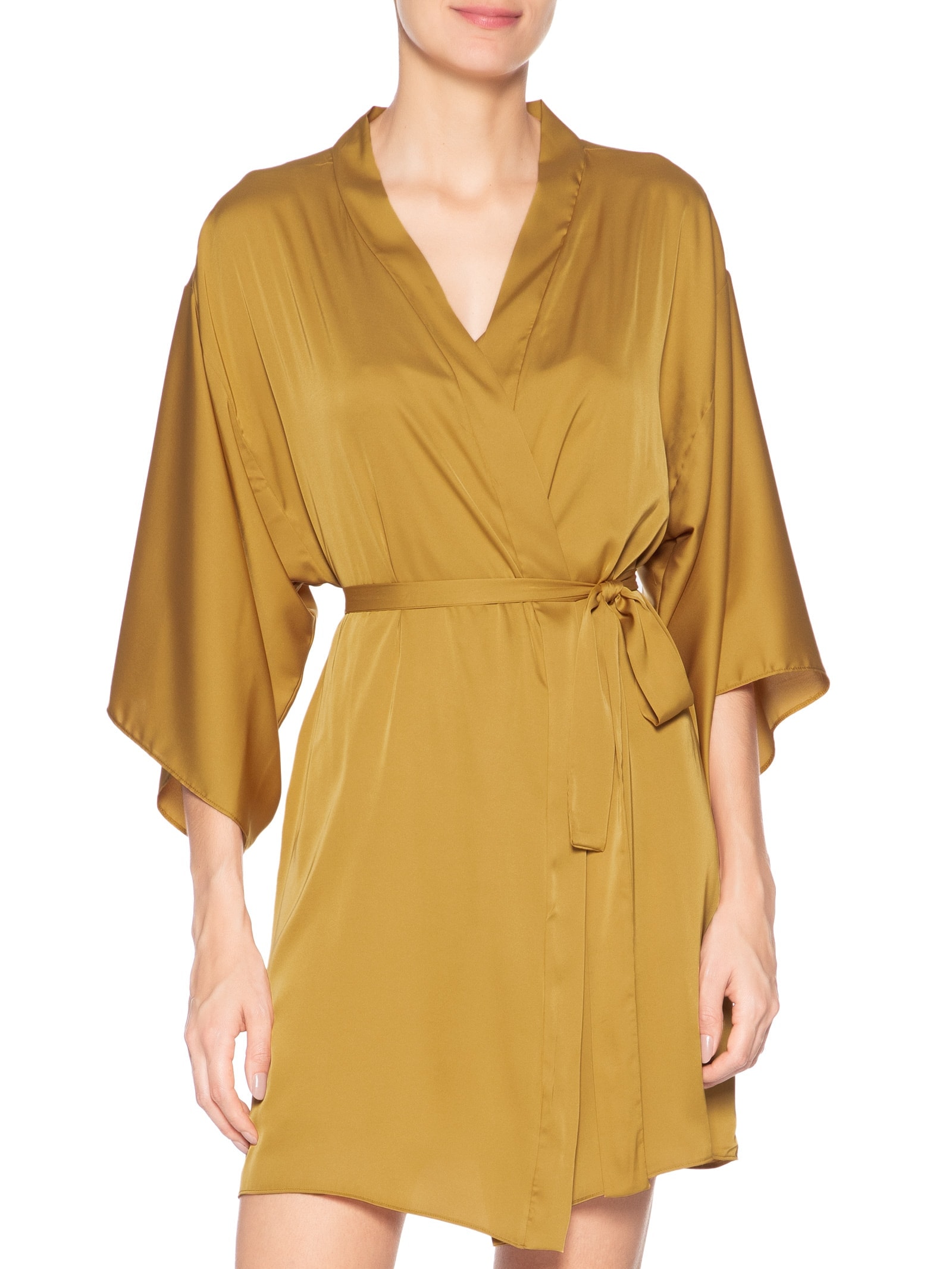 Robe Em Cetim Grace Dourado Hope