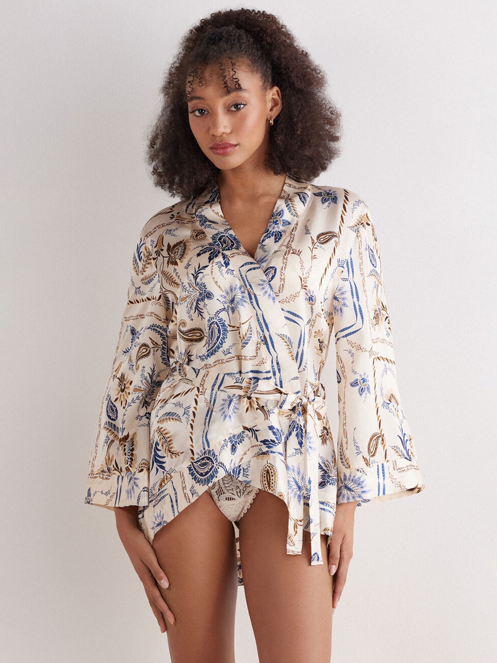 Robe Em Seda Italian Riviera Bege Intimissimi