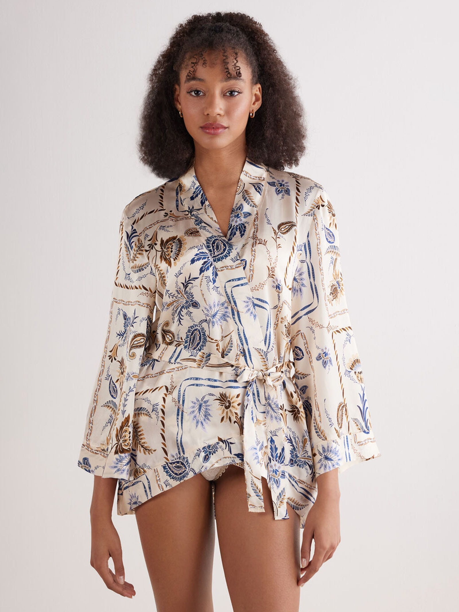 Robe Em Seda Italian Riviera Bege Intimissimi