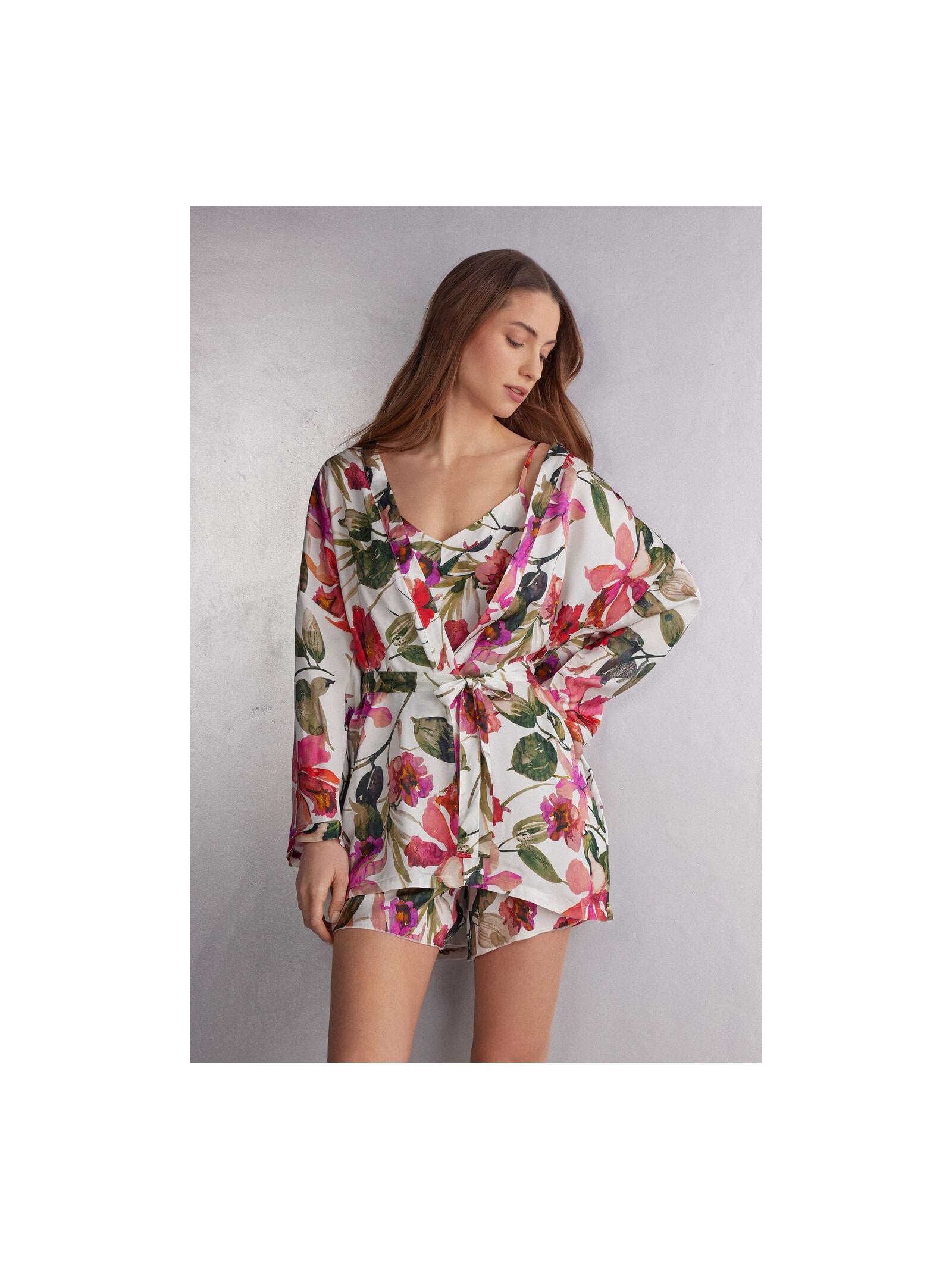 Robe Em Viscose Imaginary Journey Branco Intimissimi