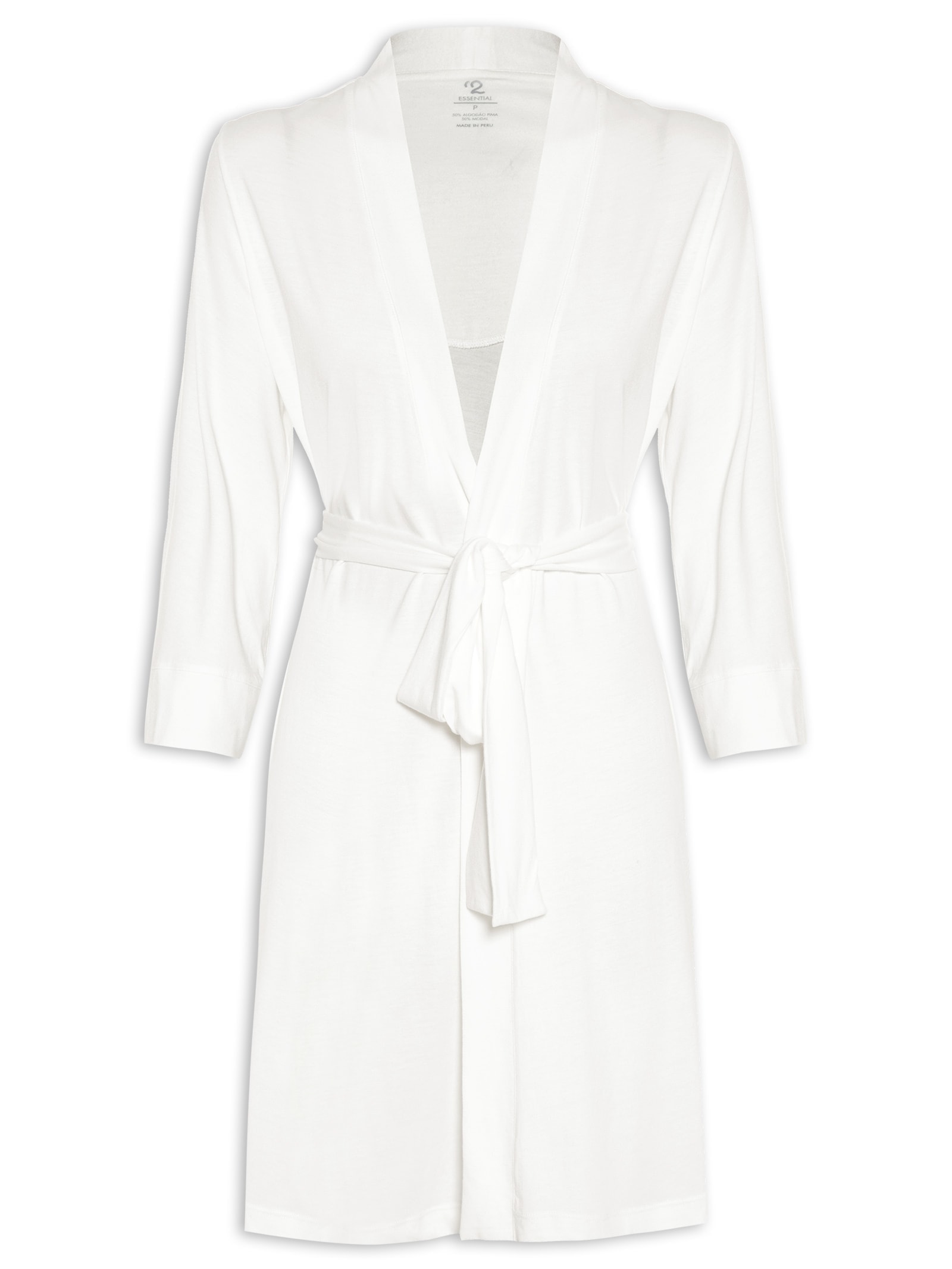 Robe Feminino De Algodão Pima Off White '2Essential