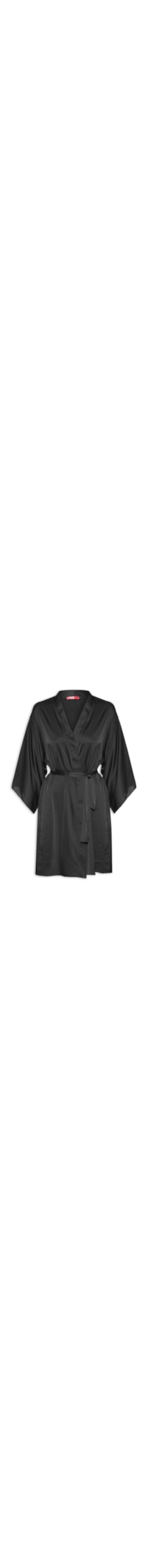 Robe Feminino De Cetim Grace - Preto