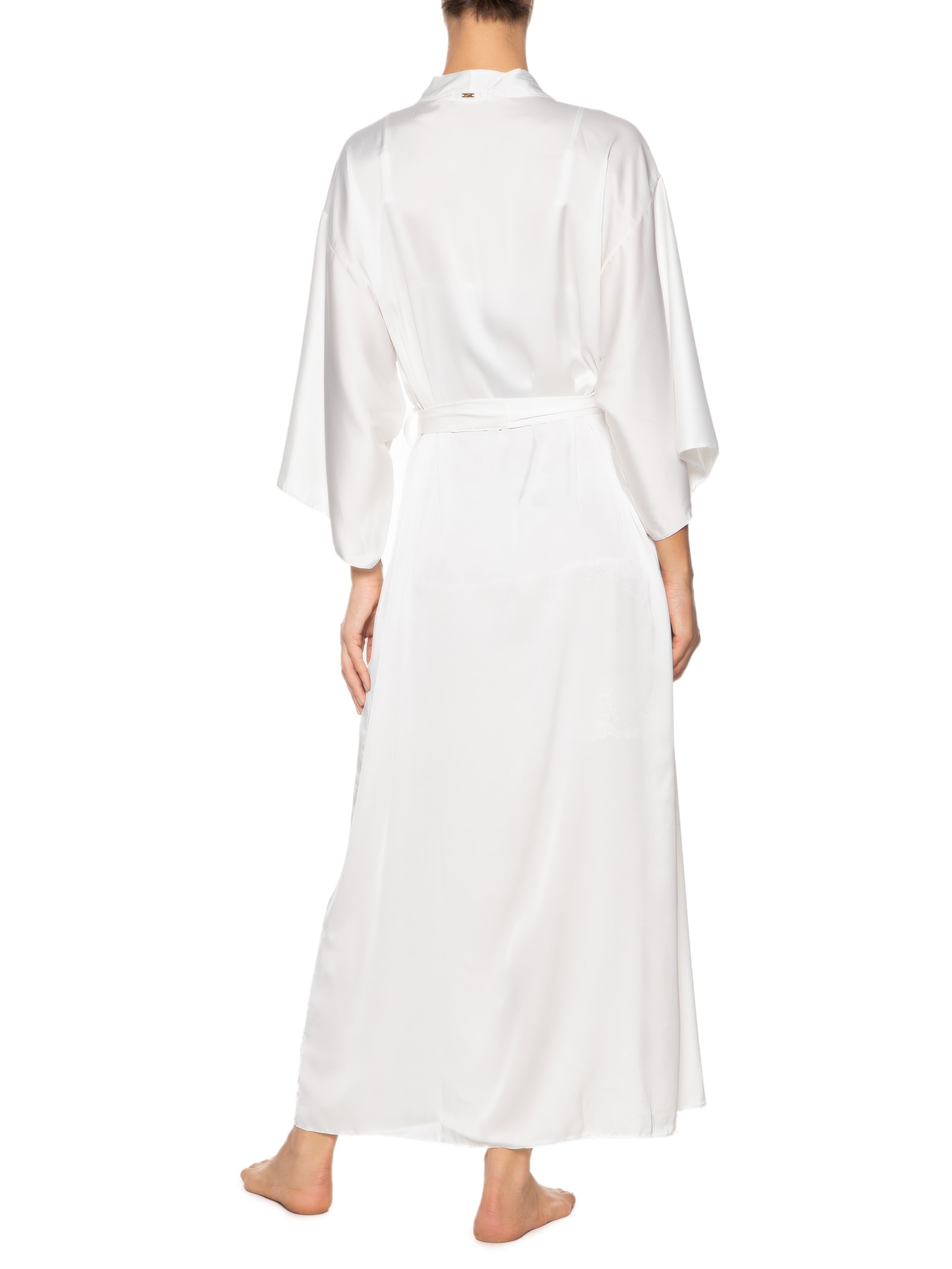 Robe Longo Em Cetim Valência Honeymoon Branco Hope