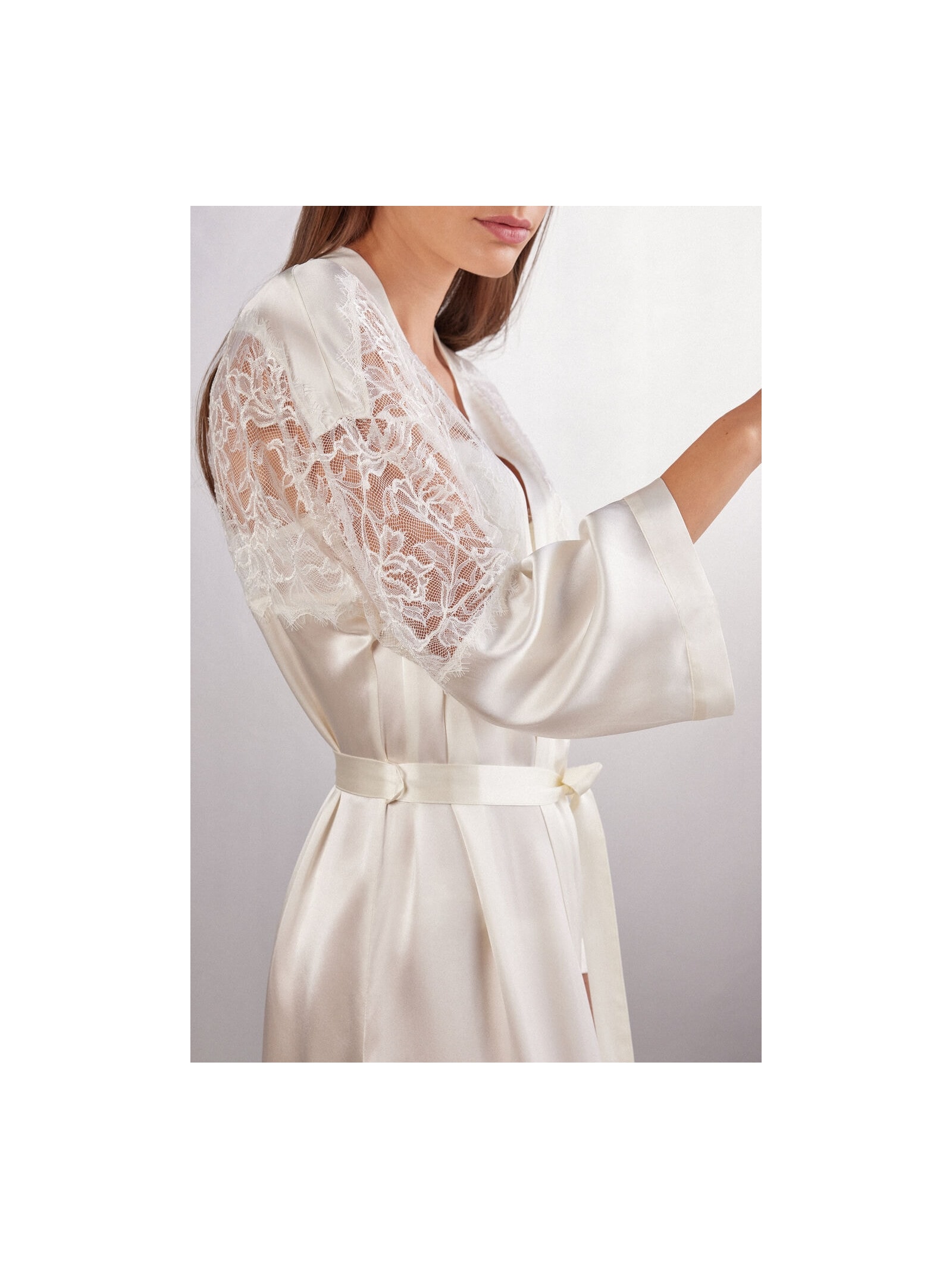 Robe Longo Em Seda Her Beauty Marfim Intimissimi