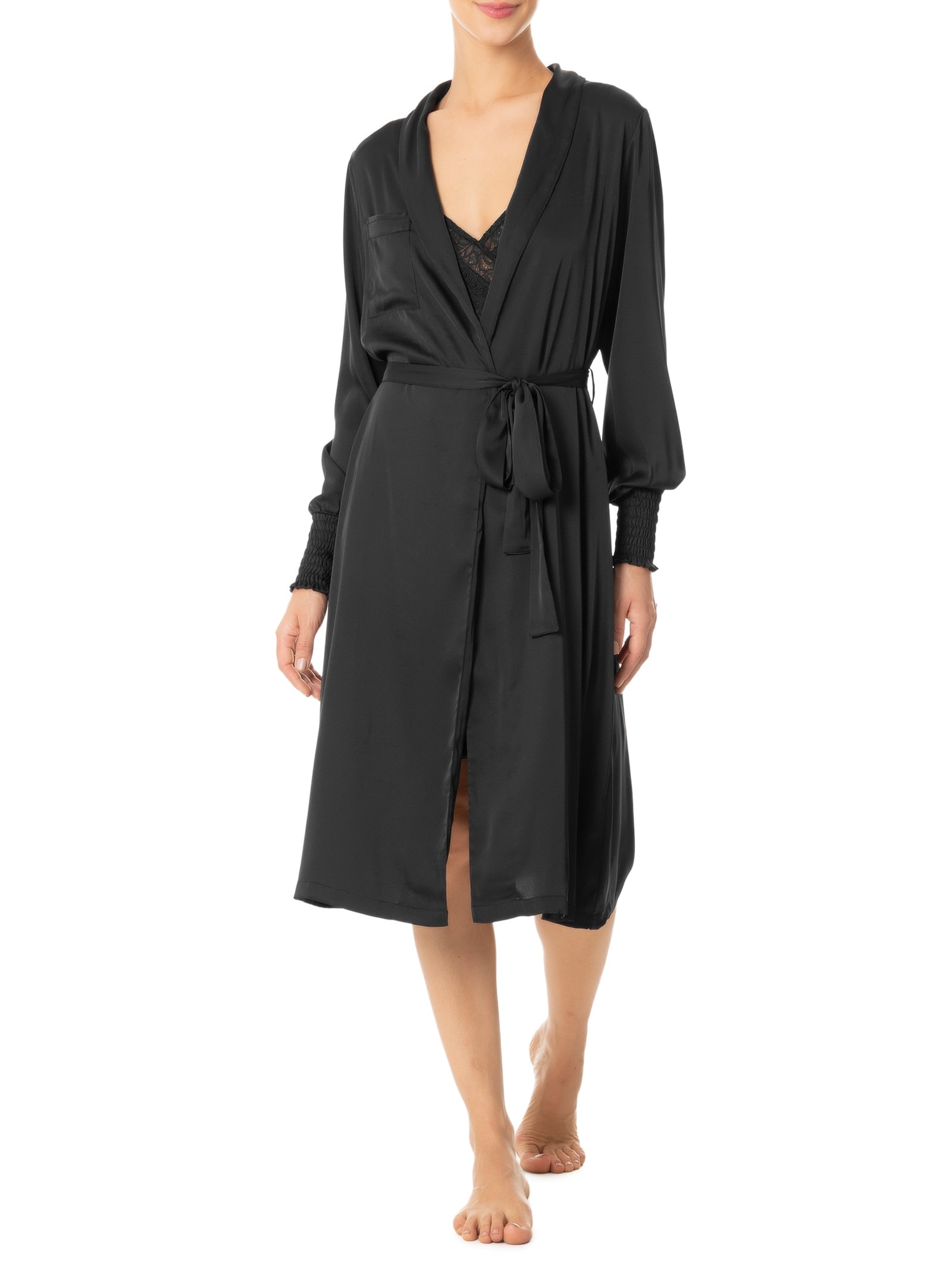 Robe Midi Preto Valisere