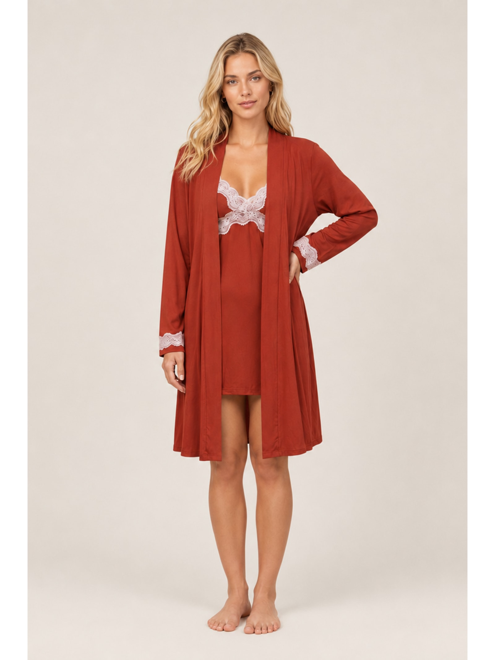 Robe Sweet Cinnamon Marrom Suntime
