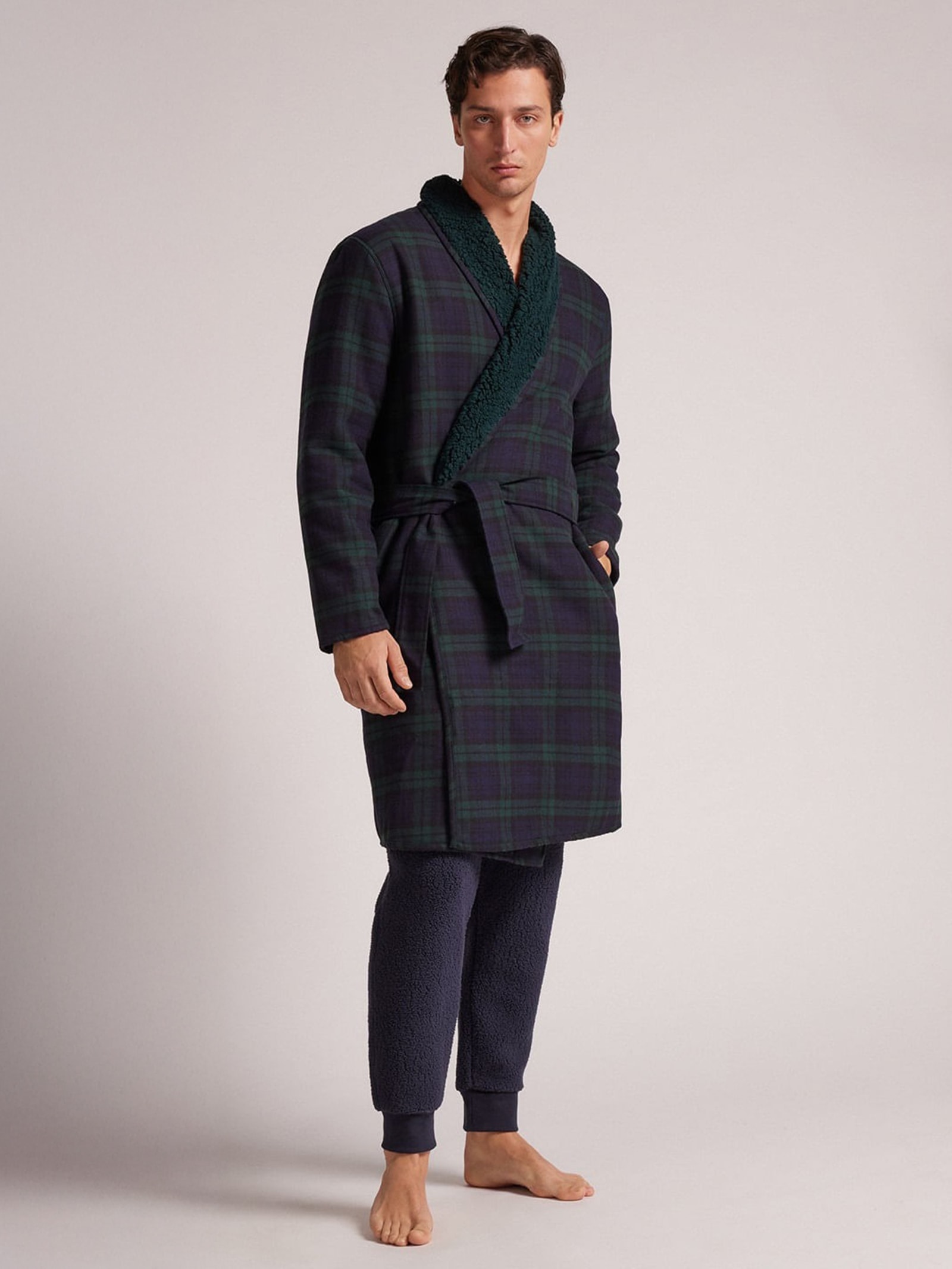 Roupão Dupla Face Peluciado Azul Intimissimi