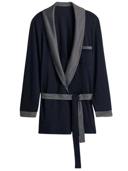 Roupão Em Algodão - Azul