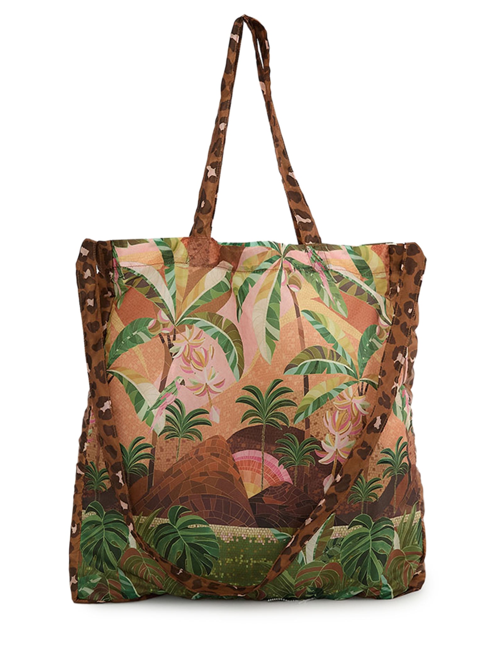 Sacolinha Feminina Me Leva Rio De Mosaico Marrom Farm Etc