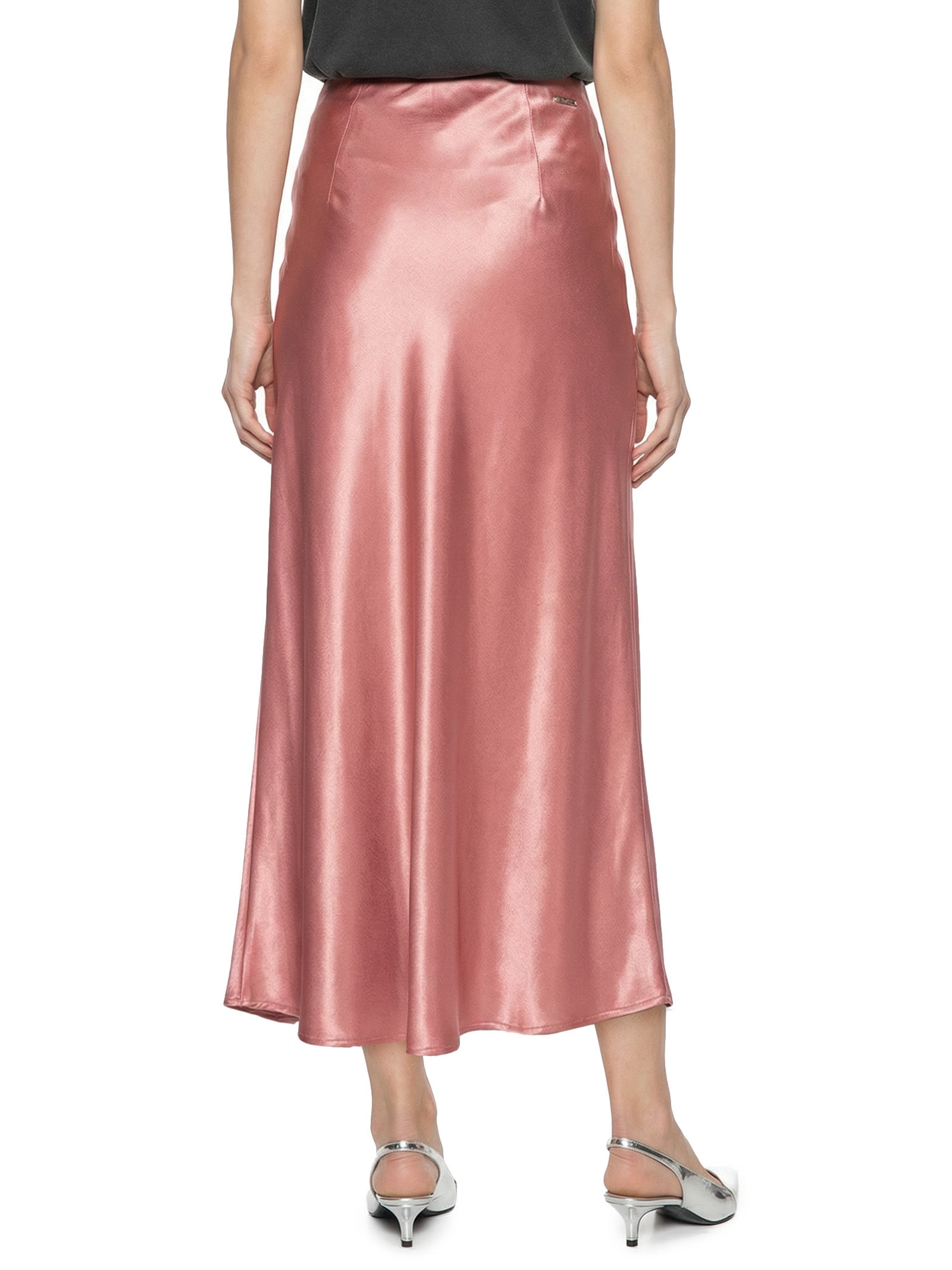 Saia Acetinada Rosa Colcci