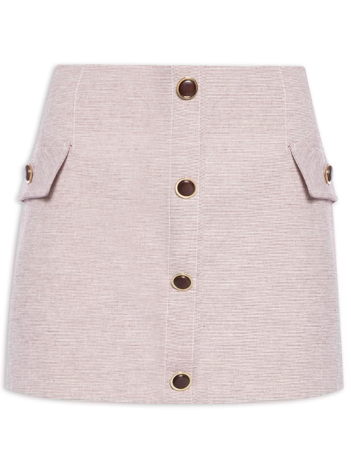 Saia Alfaiataria Evasê – Rosa