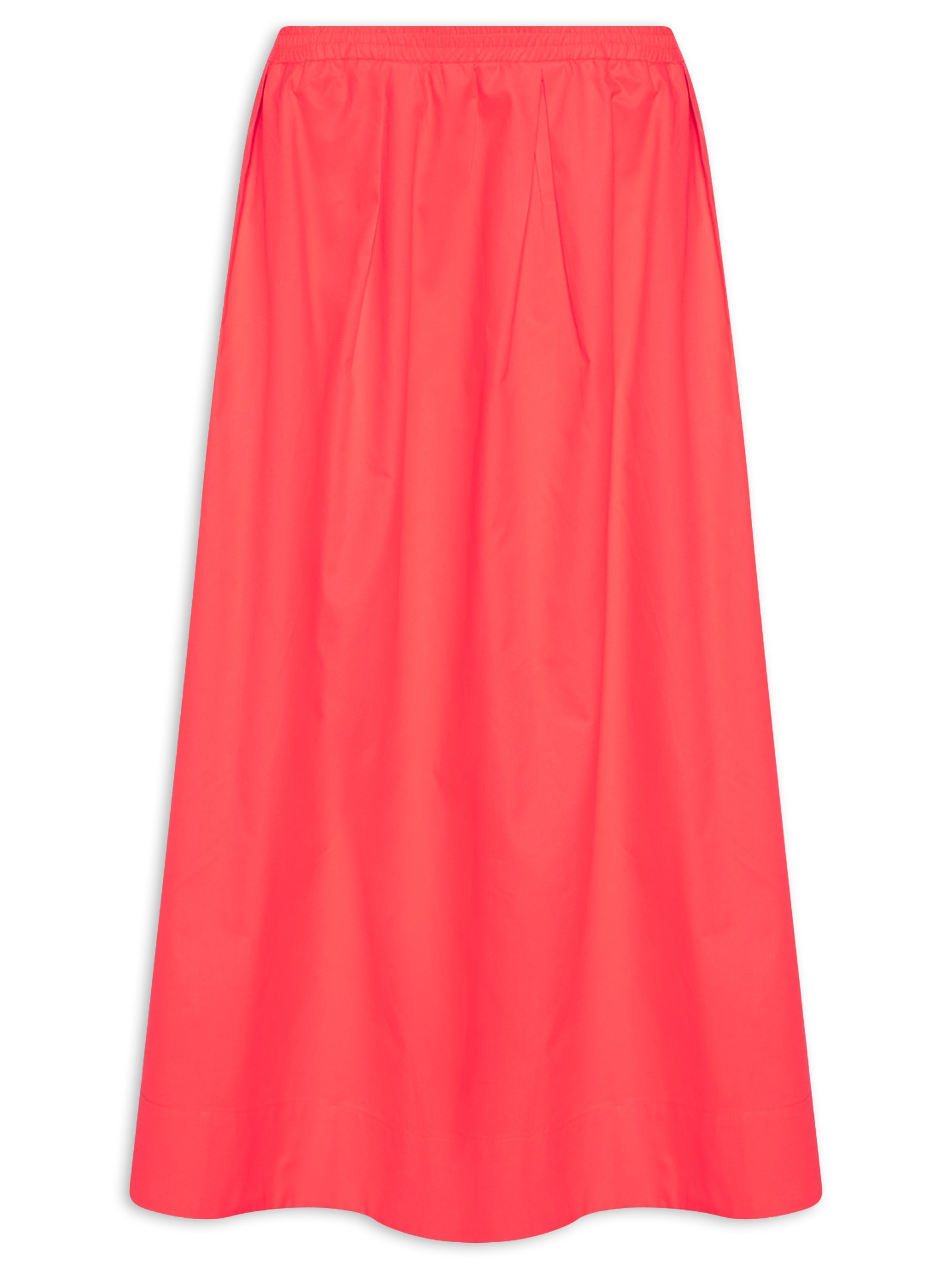 Saia Algodão Empapelado Vermelho Cantão