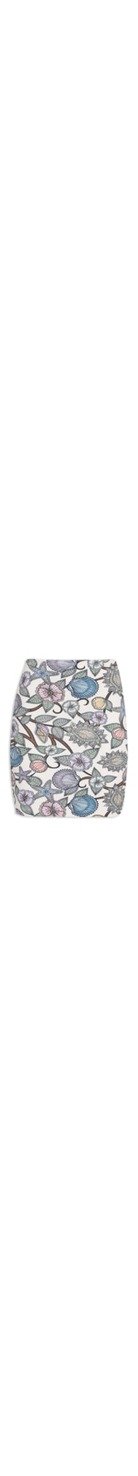 Saia Aline Flor de Mandacaru - Branco