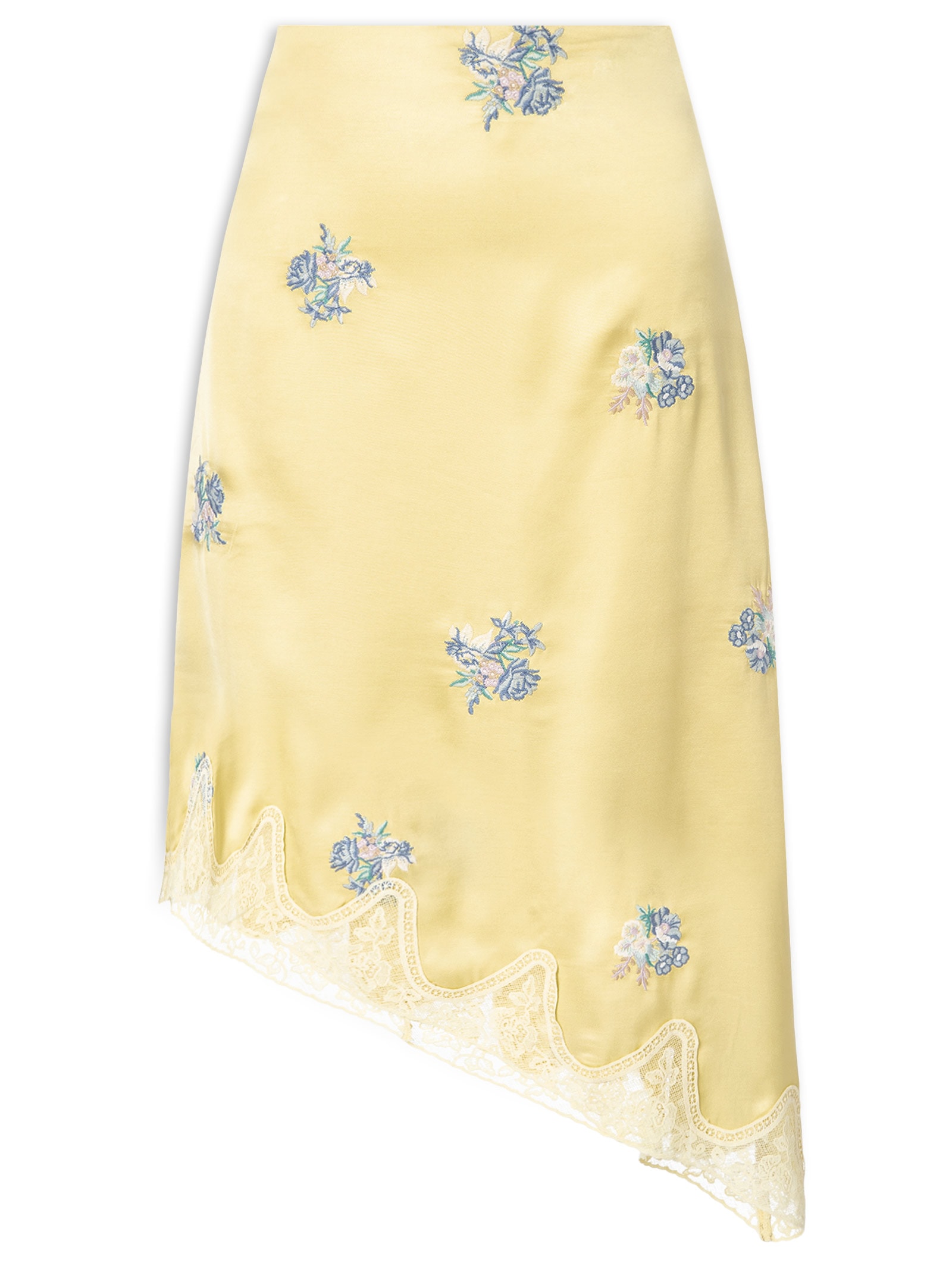 Saia Artesanal Floral Leni Amarelo Farm
