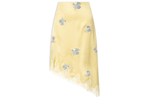 Saia Artesanal Floral Leni - Amarelo