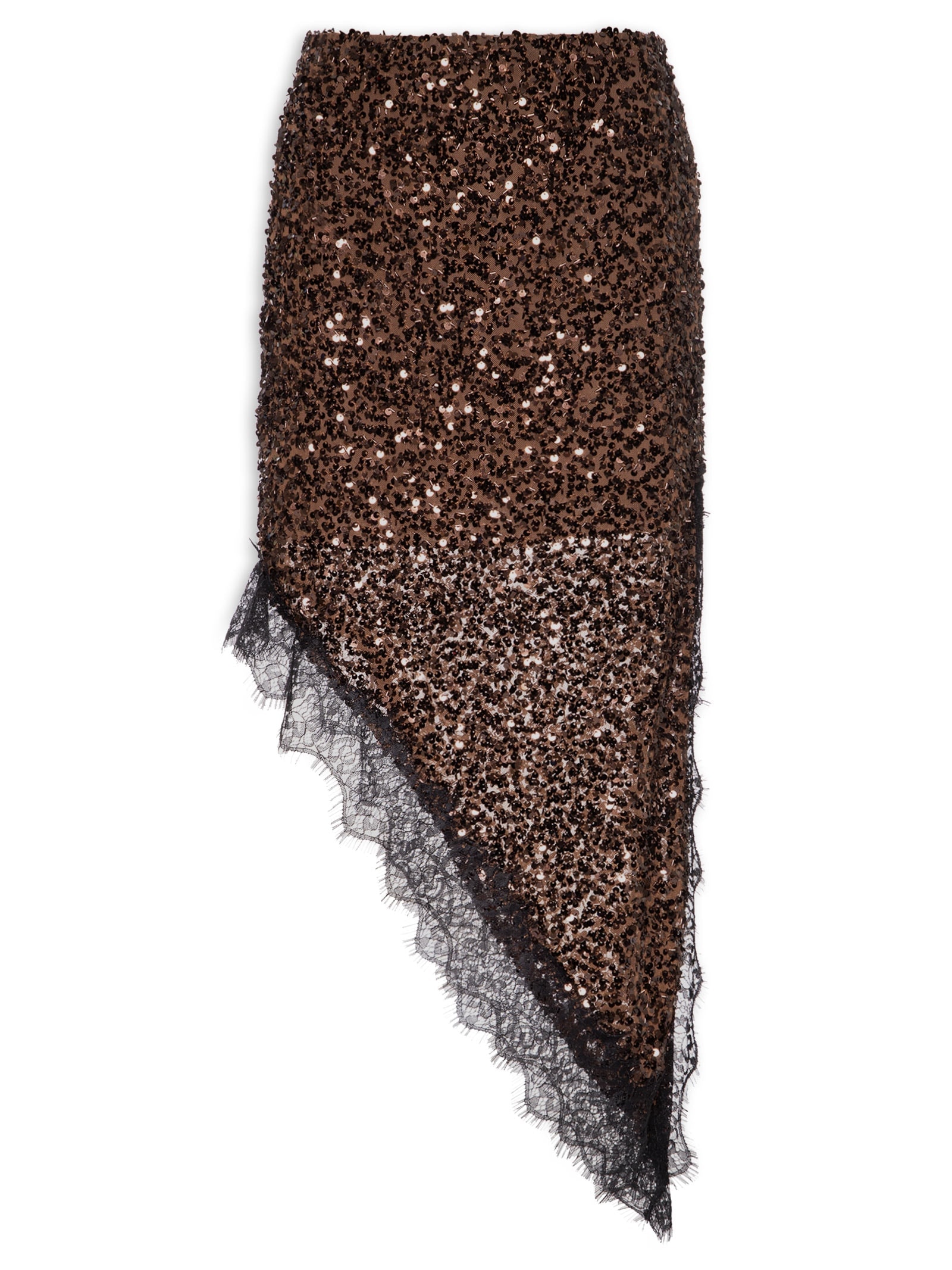 Saia Assimétrica Em Paetê Dourado Market 33