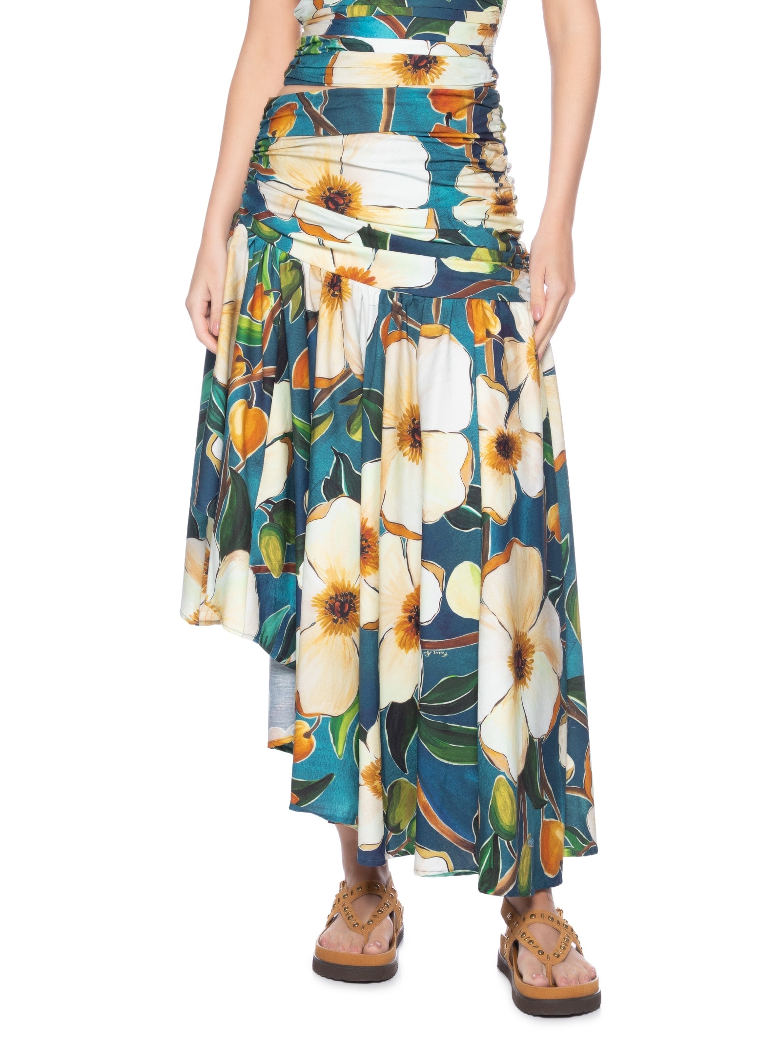 Saia Assimétrica Jardim Litoral Azul Farm